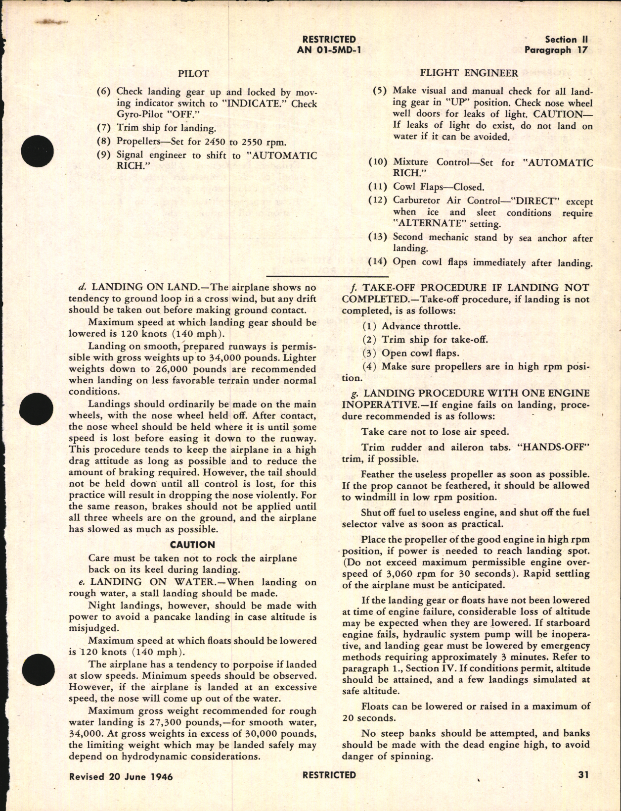 Sample page 5 from AirCorps Library document: Pilot's Handbook for OA-10A Airplanes