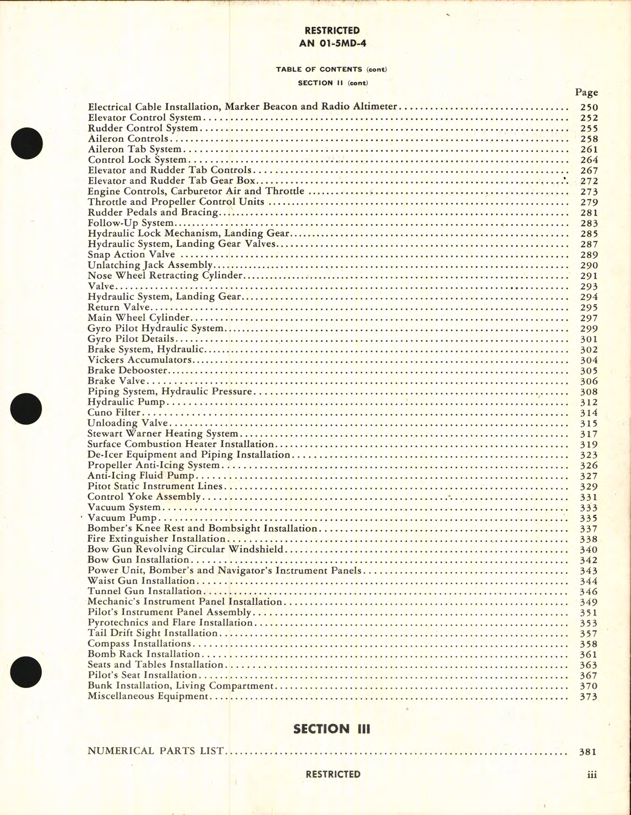 Sample page 5 from AirCorps Library document: Parts Catalog for Model OA-10A Airplanes
