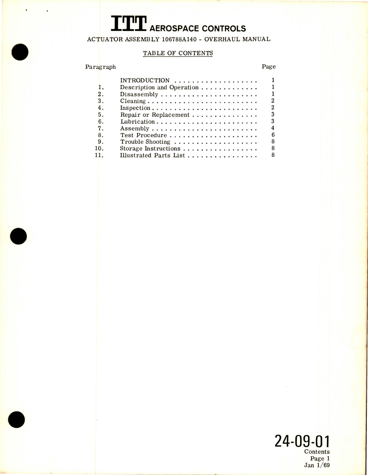 Sample page 5 from AirCorps Library document: Overhaul Instructions with Illustrated Parts List for Manual Override Actuator - Part 106788A140