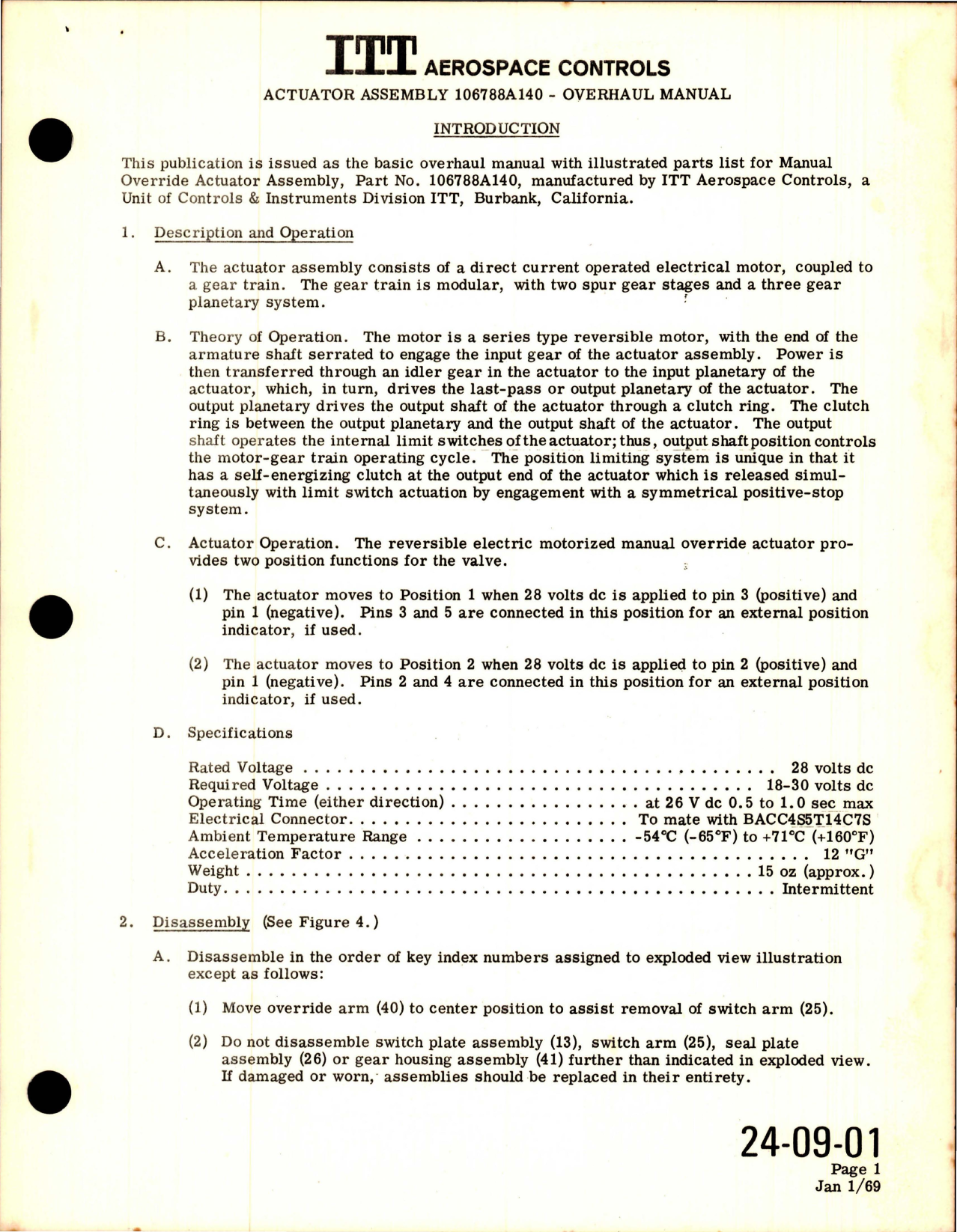 Sample page 7 from AirCorps Library document: Overhaul Instructions with Illustrated Parts List for Manual Override Actuator - Part 106788A140