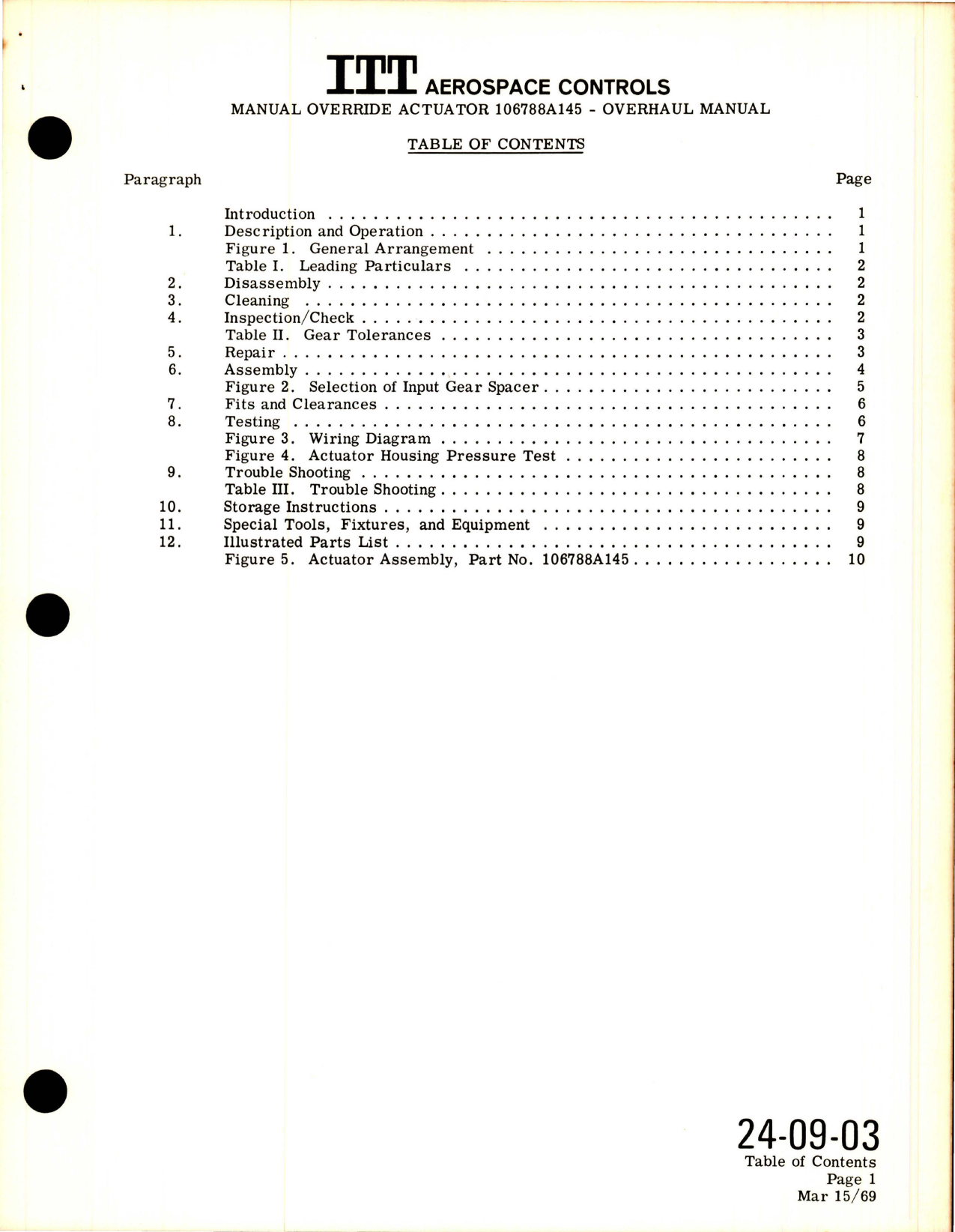 Sample page 5 from AirCorps Library document: Overhaul Instructions with Parts Lists for Manual Override Actuator - Part 106788A145