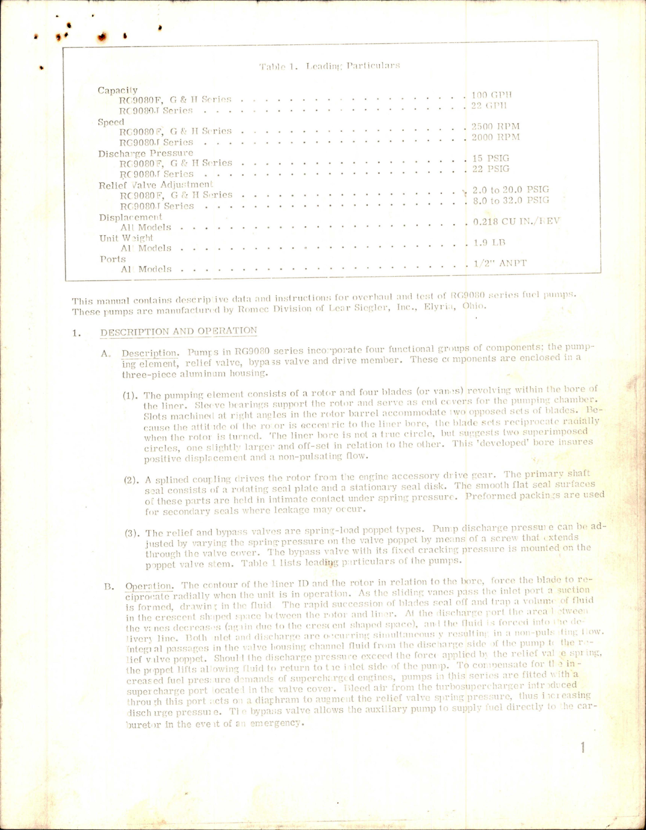 Sample page 5 from AirCorps Library document: Overhaul Instructions with Parts Catalog for Power Driven Rotary Pump - RG9080 Series