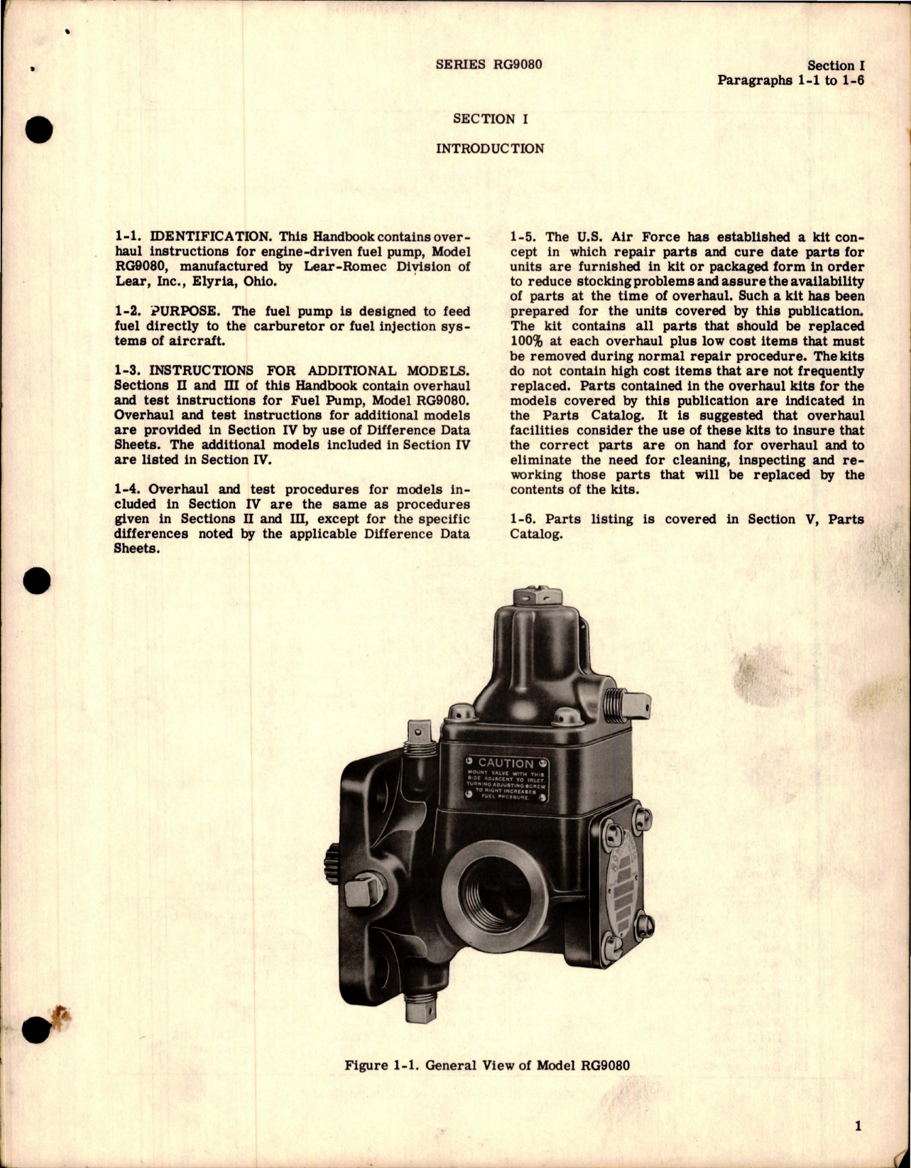 Sample page 5 from AirCorps Library document: Overhaul Instructions with Parts Catalog for Engine Driven Fuel Pump - Series RG9080 