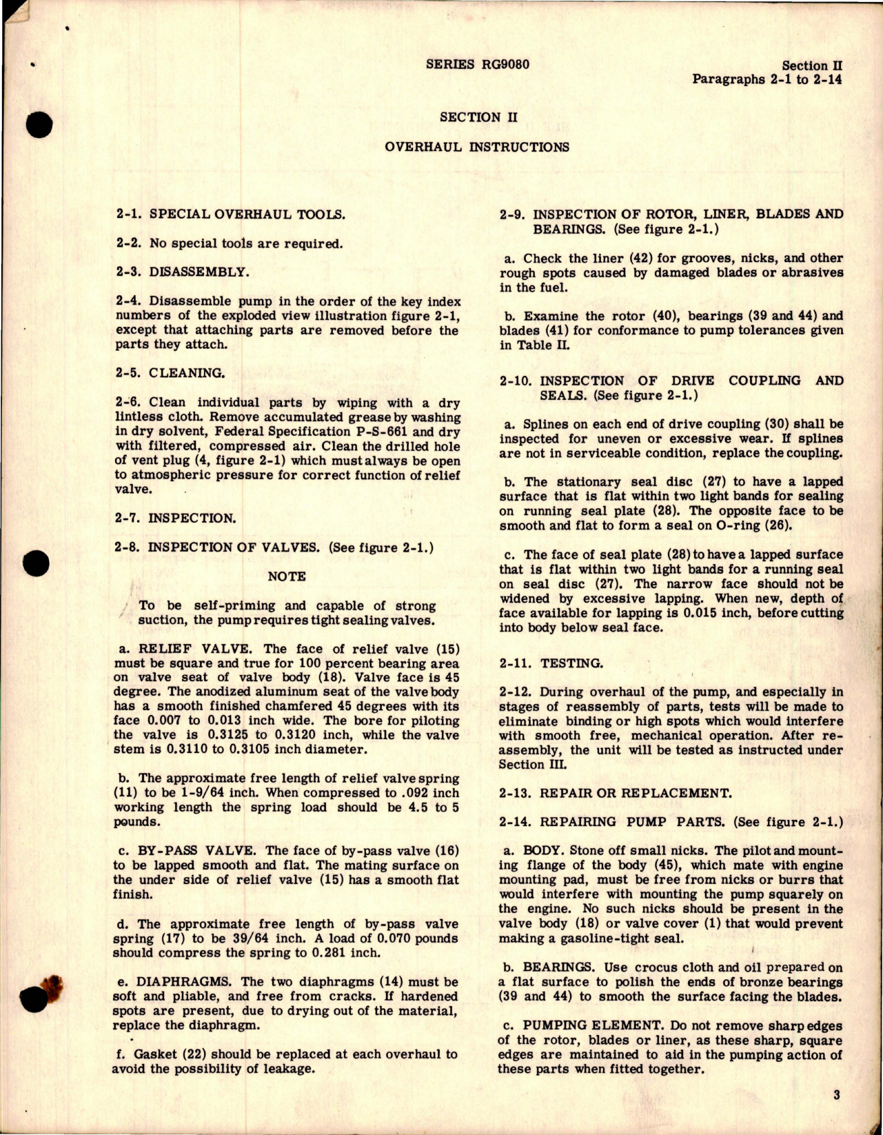 Sample page 7 from AirCorps Library document: Overhaul Instructions with Parts Catalog for Engine Driven Fuel Pump - Series RG9080 