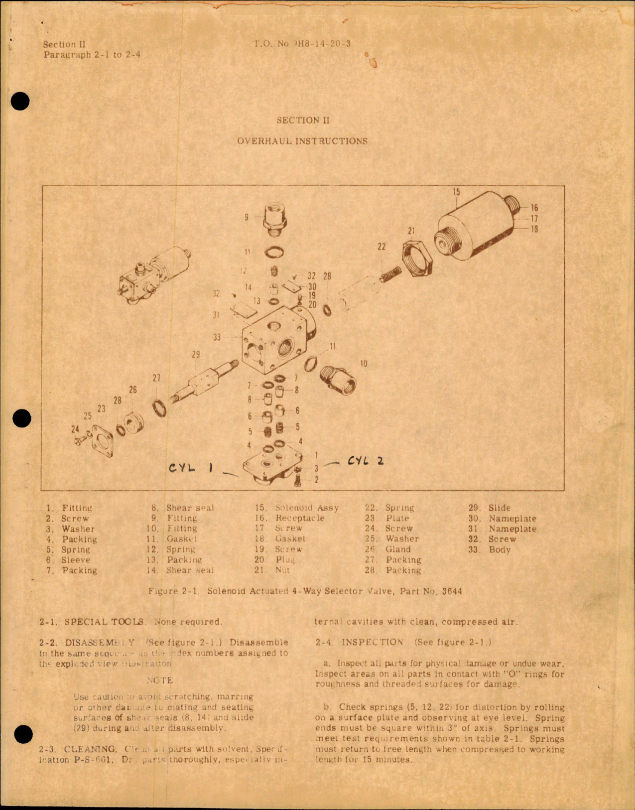 Sample page 5 from AirCorps Library document: Overhaul Instructions for Solenoid Actuated Slide Type Selector Valves 