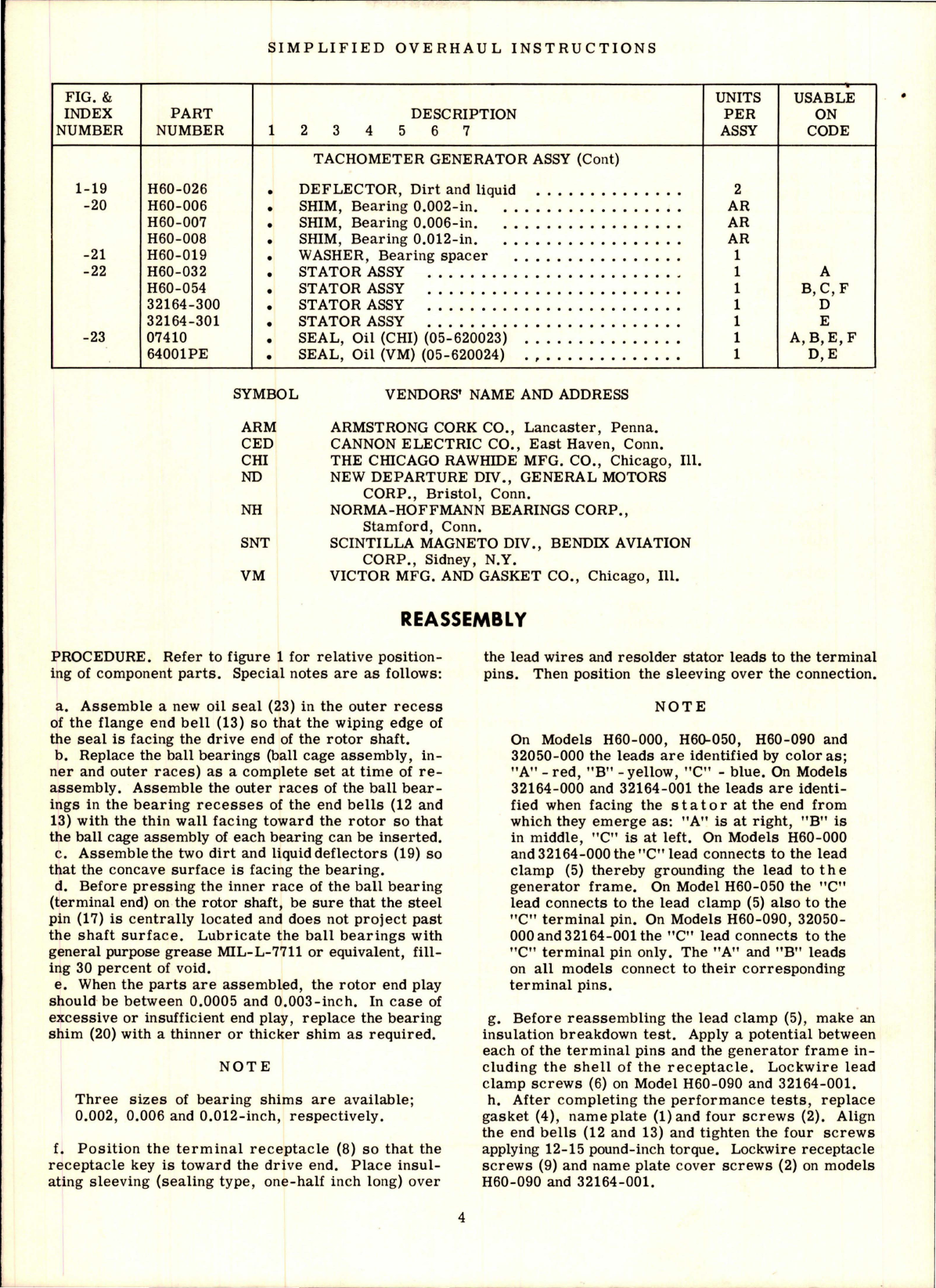 Sample page 5 from AirCorps Library document: Overhaul Instructions for Tachometer Generators 