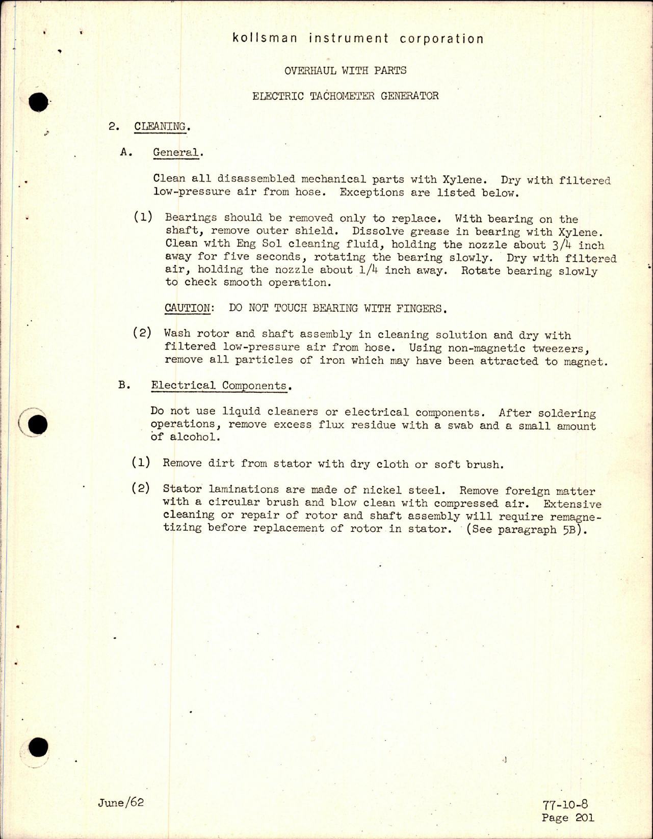Sample page 9 from AirCorps Library document: Overhaul Instructions with Parts for Electric Tachometer Generator - Parts A28071 11 302 and C28071 11 302