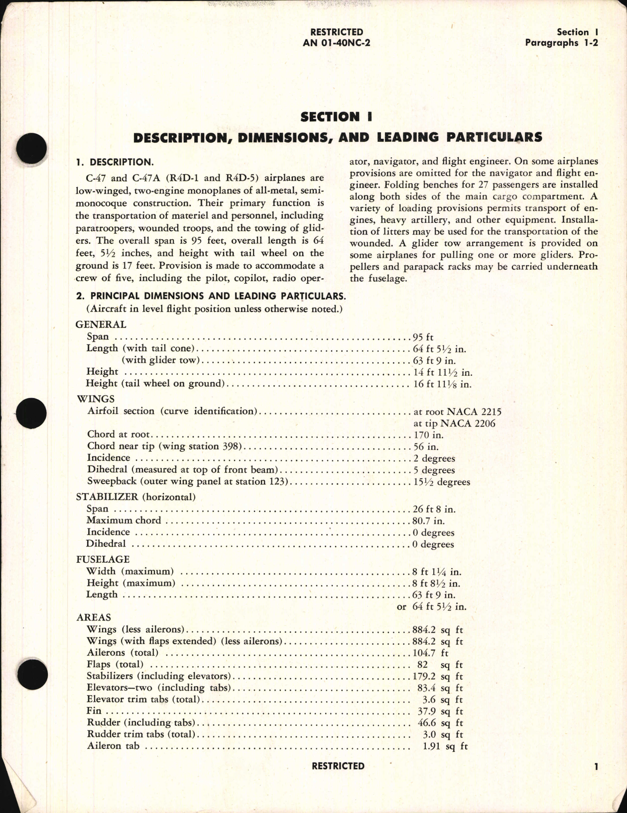 Sample page 7 from AirCorps Library document: Erection and Maintenance for C-47, C-47A, R4D-1, and R4D-5, 15-Oct-1944