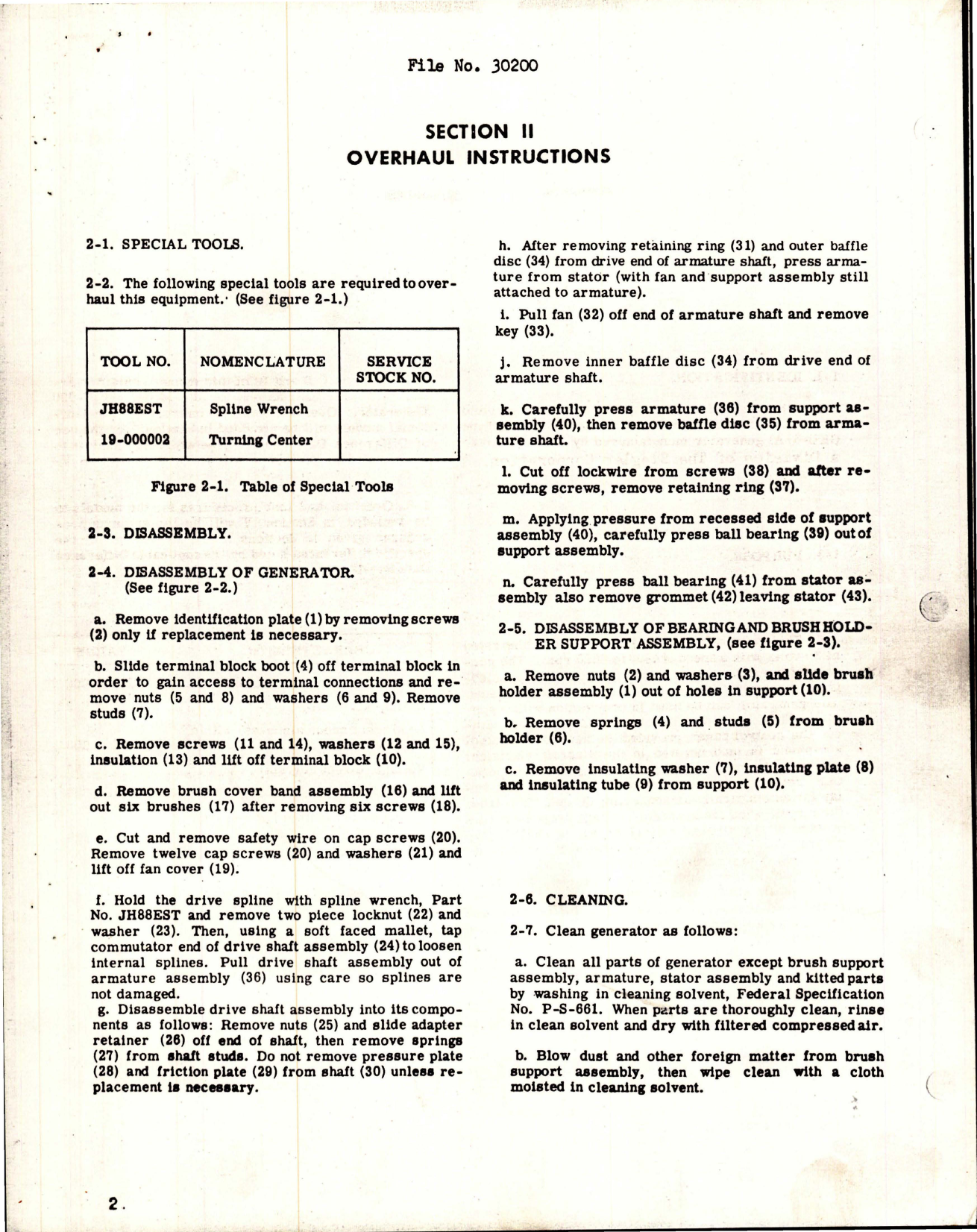 Sample page 7 from AirCorps Library document: Overhaul Instructions with Parts for Generator - Model 30010-000 