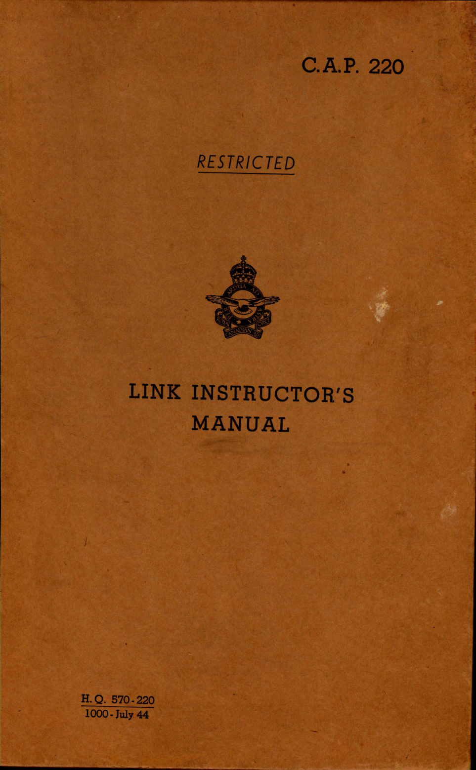 Sample page 1 from AirCorps Library document: Link Instructor's Manual