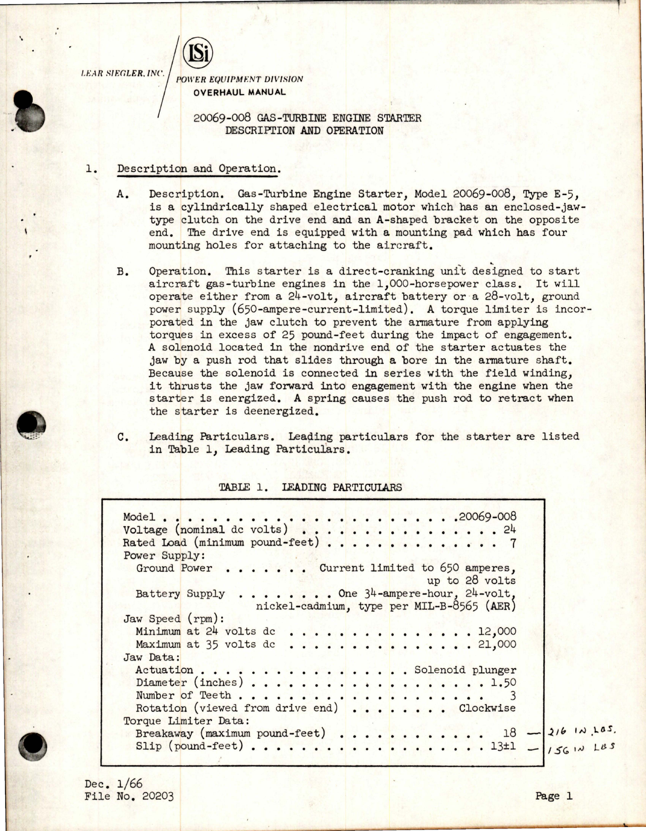 Sample page 5 from AirCorps Library document: Overhaul Instructions with Parts Breakdown for Gas-Turbine Engine Starter - Models 20069-005, 20069-008 