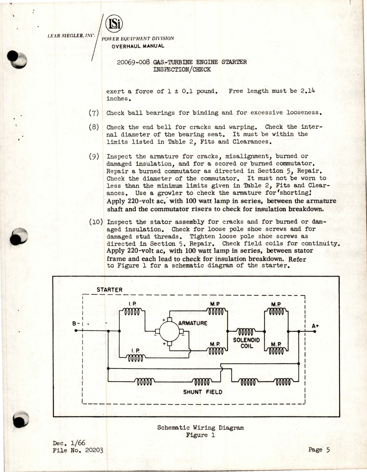 Sample page 9 from AirCorps Library document: Overhaul Instructions with Parts Breakdown for Gas-Turbine Engine Starter - Models 20069-005, 20069-008 