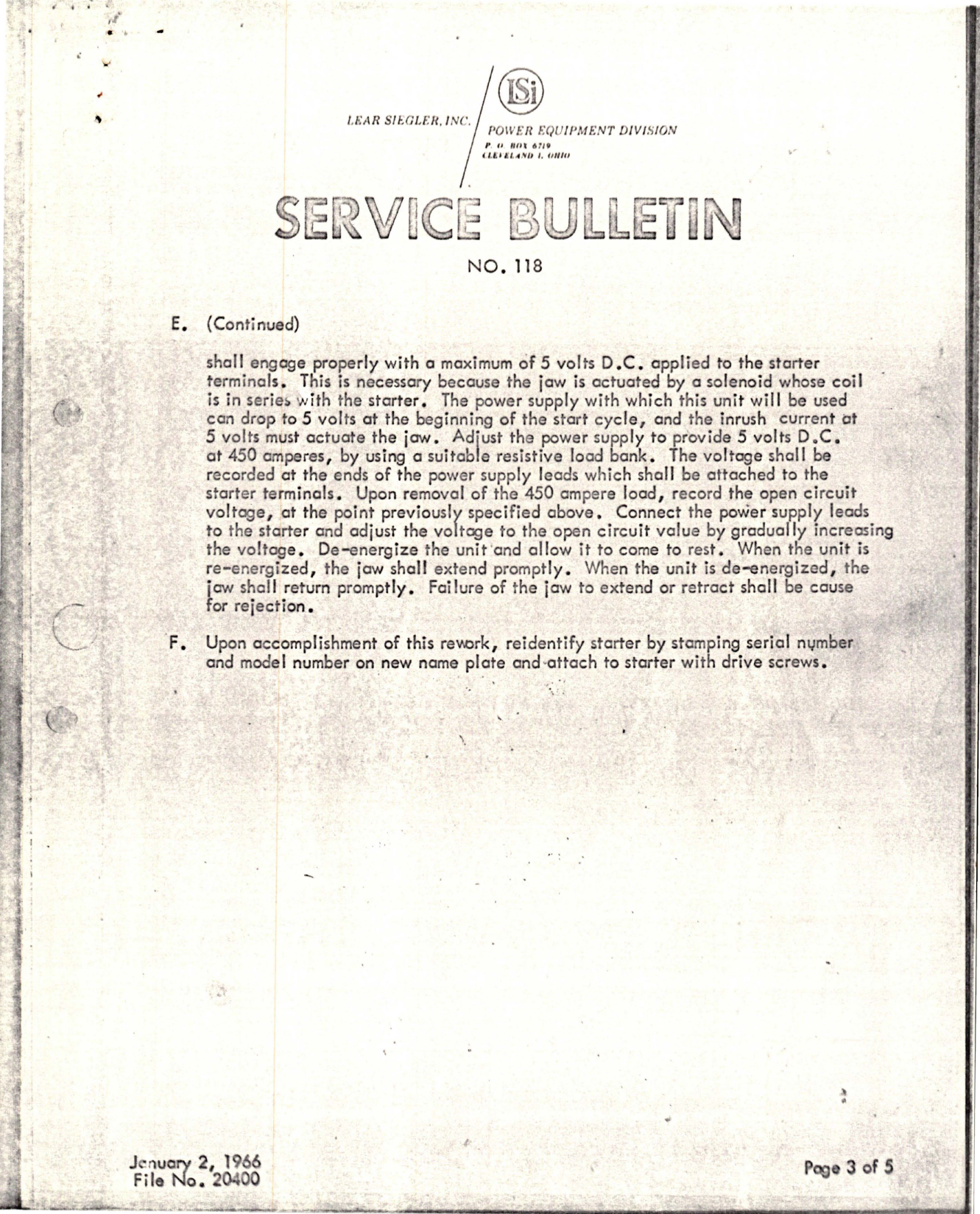 Sample page 5 from AirCorps Library document: Service Bulletin No. 118 for Starter Modification - Model 20069-005 and 20069-008