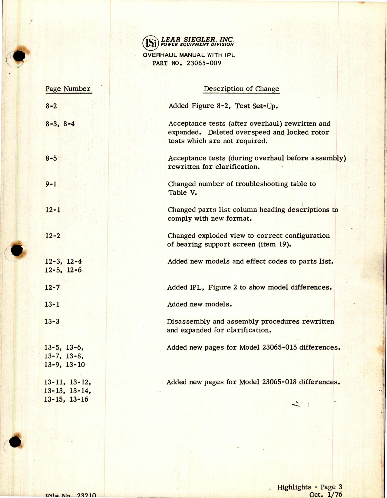 Sample page 5 from AirCorps Library document: Overhaul Manual with Illustrated Parts List for Starter Generator - Revision 2 
