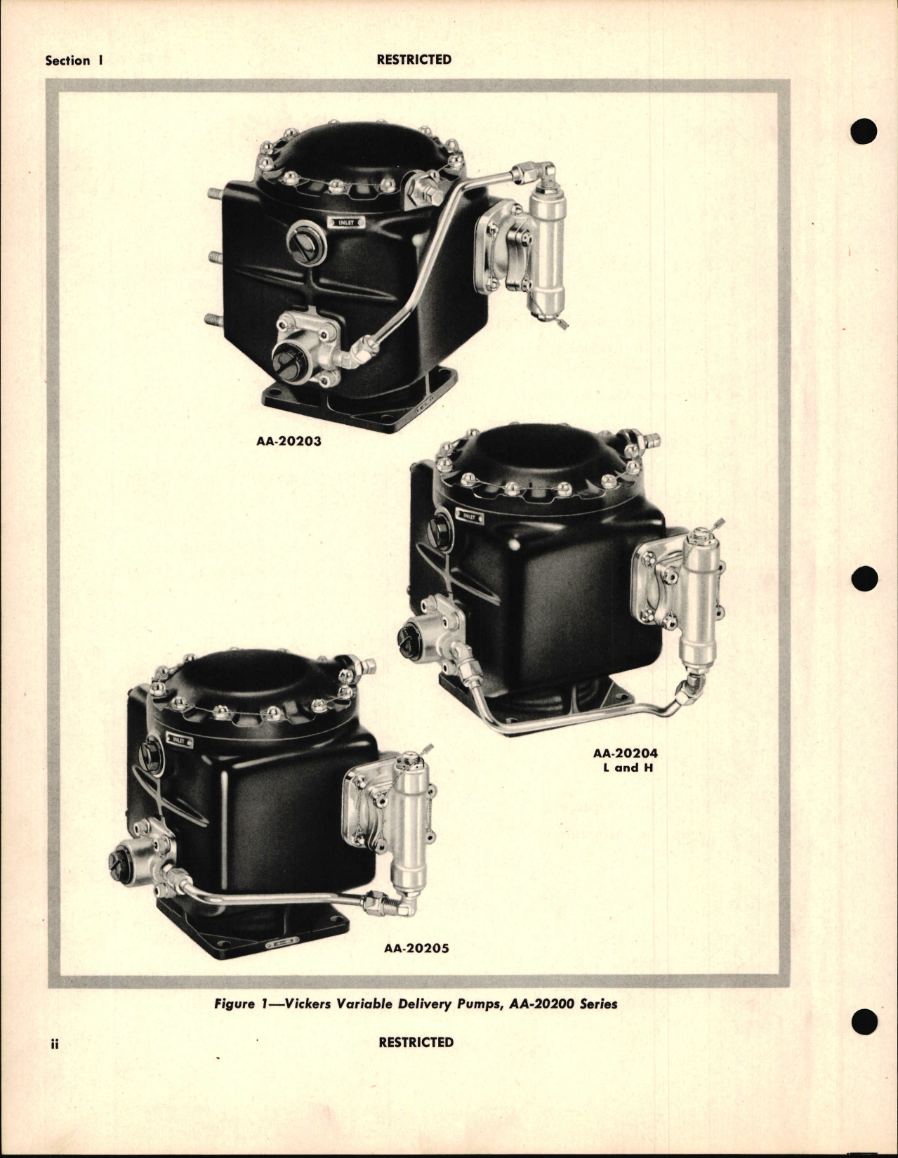 Sample page 6 from AirCorps Library document: Handbook of Instructions with Parts Catalog for Variable Delivery Pumps AA-20200 Series