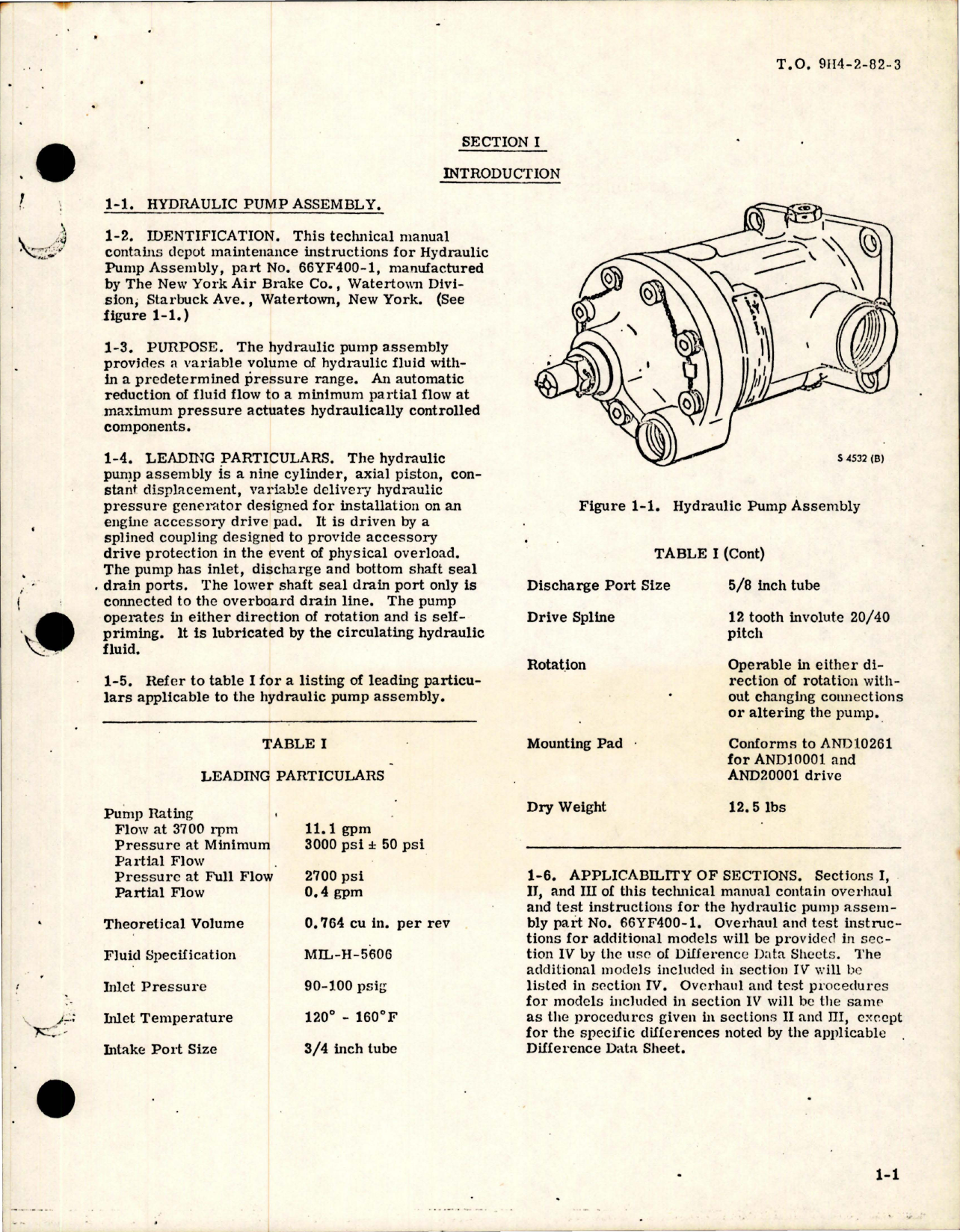 Sample page 5 from AirCorps Library document: Overhaul Manual for Hydraulic Pump Assembly - Part 66YF400-1 