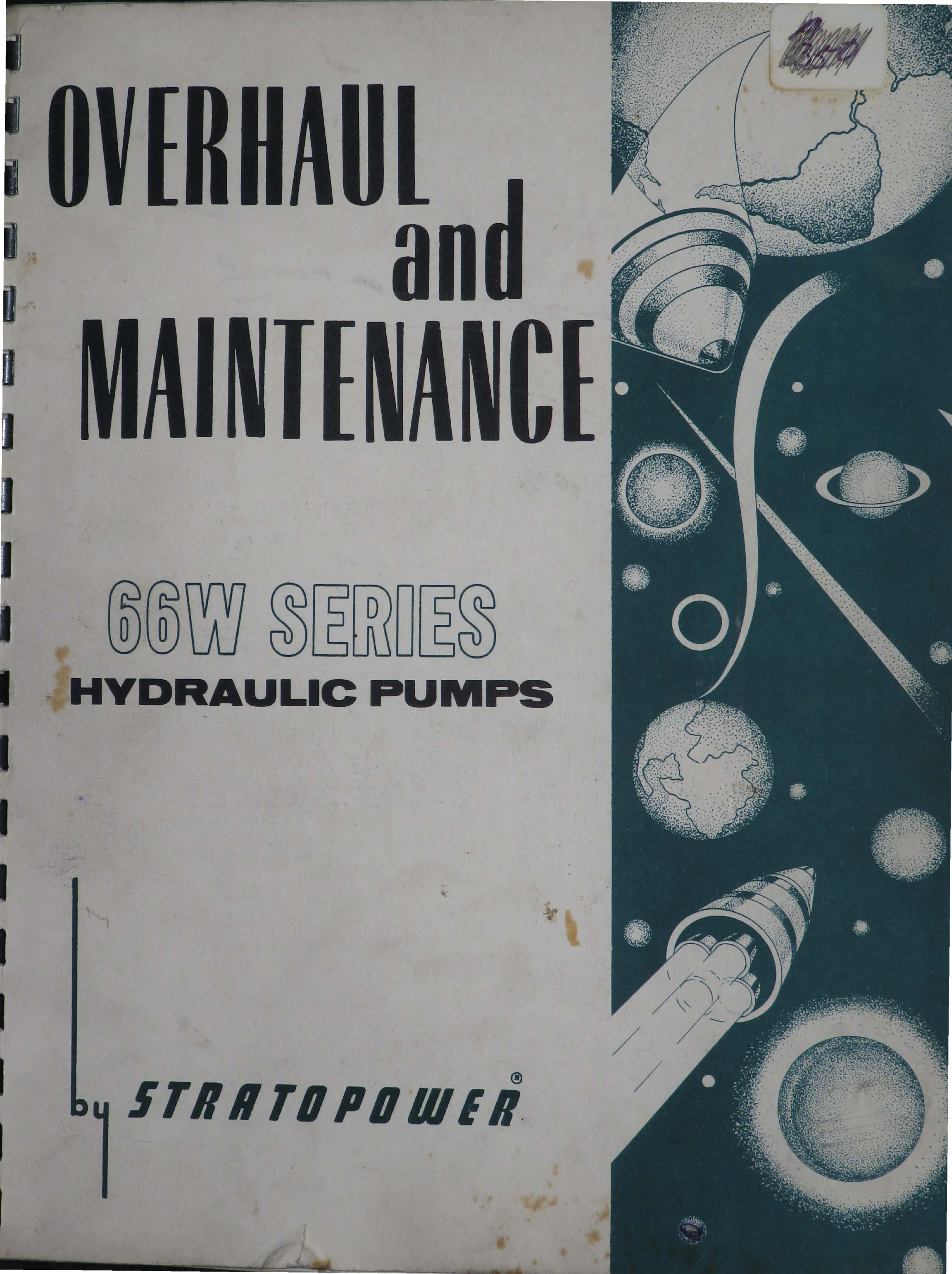 Sample page 1 from AirCorps Library document: Overhaul and Maintenance for Stratopower Hydraulic Pump - Model 66W Series - Temporary Revision No. 1