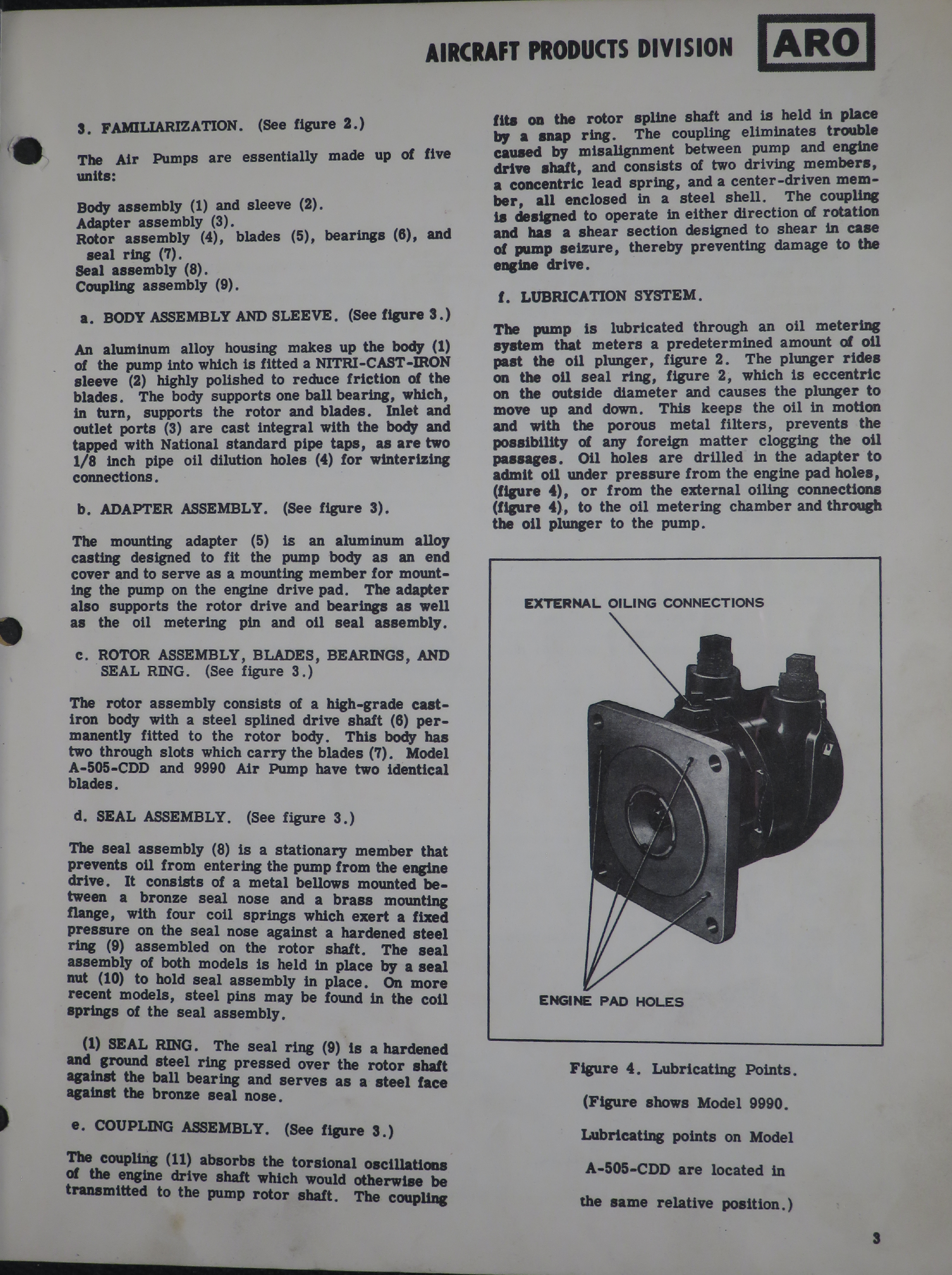 Sample page 5 from AirCorps Library document: Overhaul and Maintenance Instructions for Air Pumps - Models  A-505-CDD and 9990