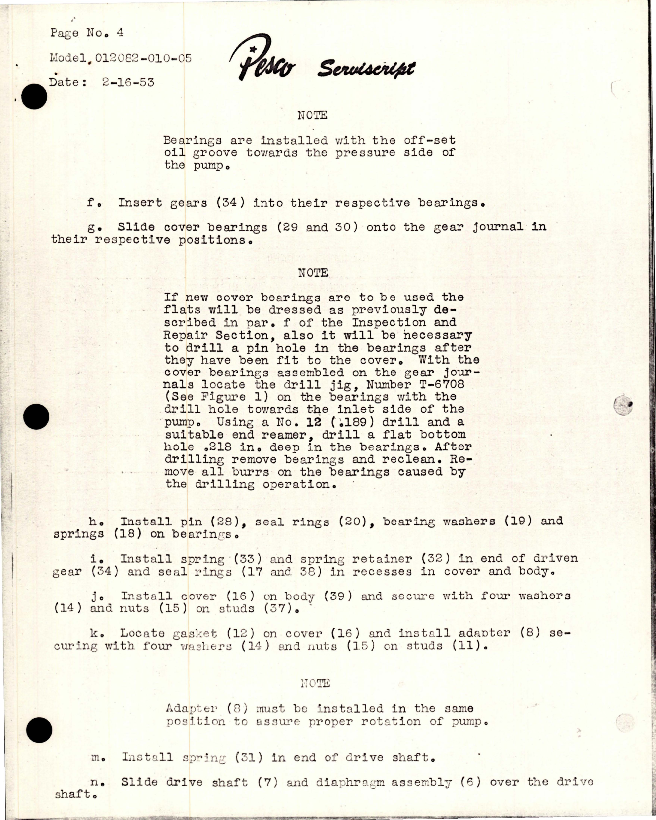 Sample page 7 from AirCorps Library document: Overhaul Instructions with Parts for Hydraulic Gear Pump - Model 012082-010-05