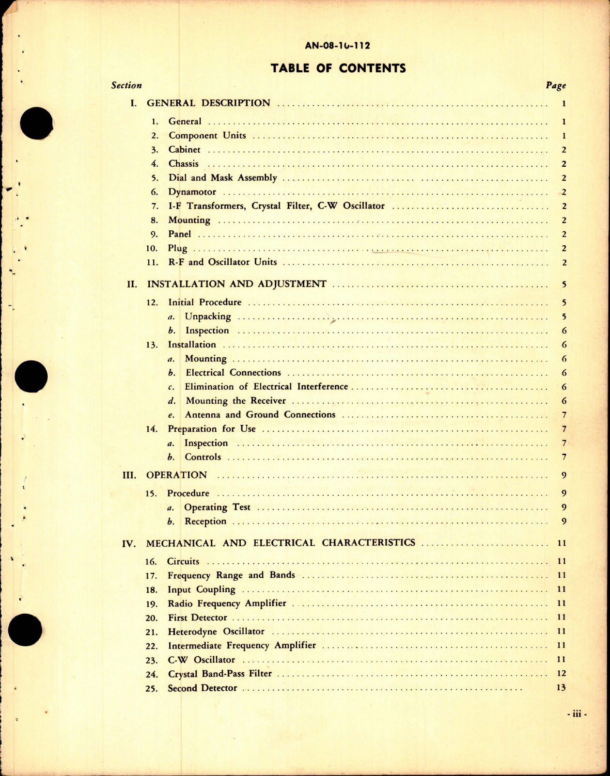 Sample page 5 from AirCorps Library document: Maintenance Instructions for Radio Receivers - BC-348-J, BC-348-N and BC-348-Q