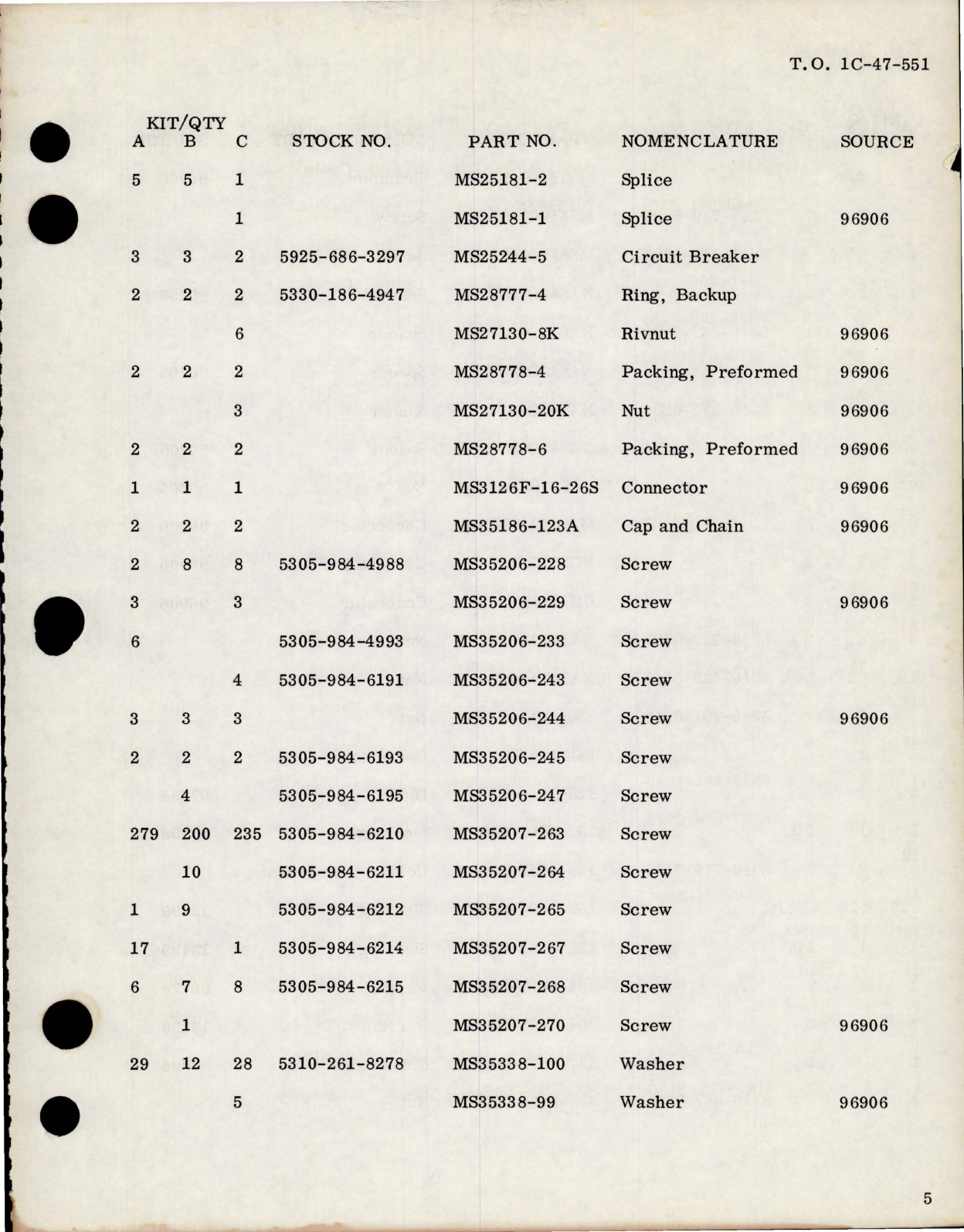 Sample page 5 from AirCorps Library document: Installation of Air Traffic Control Radar Beacon System (Aims IFF) for C-47