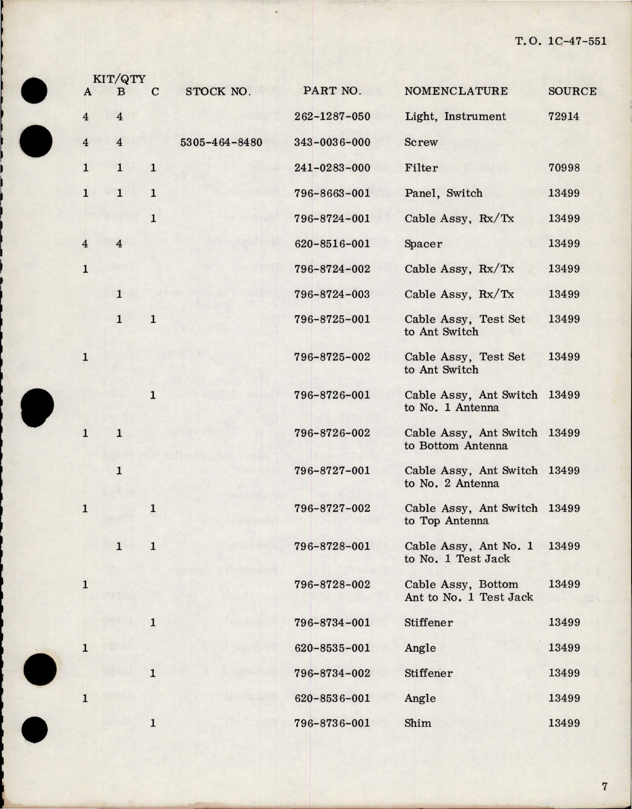 Sample page 7 from AirCorps Library document: Installation of Air Traffic Control Radar Beacon System (Aims IFF) for C-47