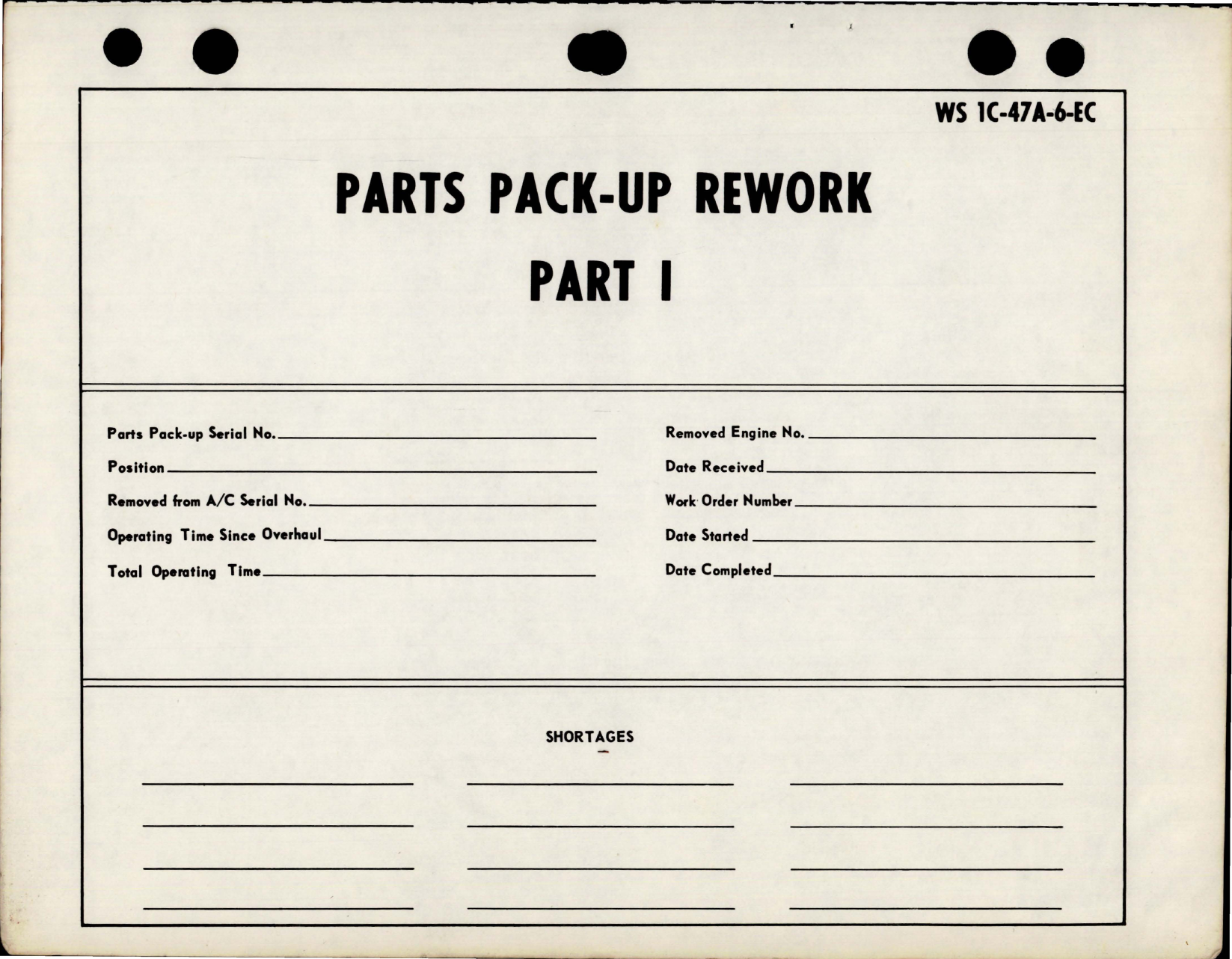 Sample page 5 from AirCorps Library document: Power Pack-Up Build-Up and Installation Inspection Worksheet for C-47 and C-117 Series