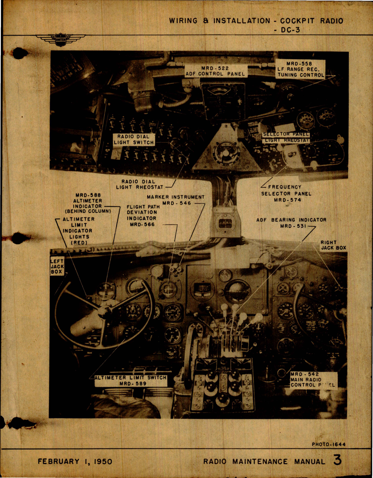 Sample page 1 from AirCorps Library document: Radio Maintenance Manual for DC-3, C-54, DC-6 and B-377