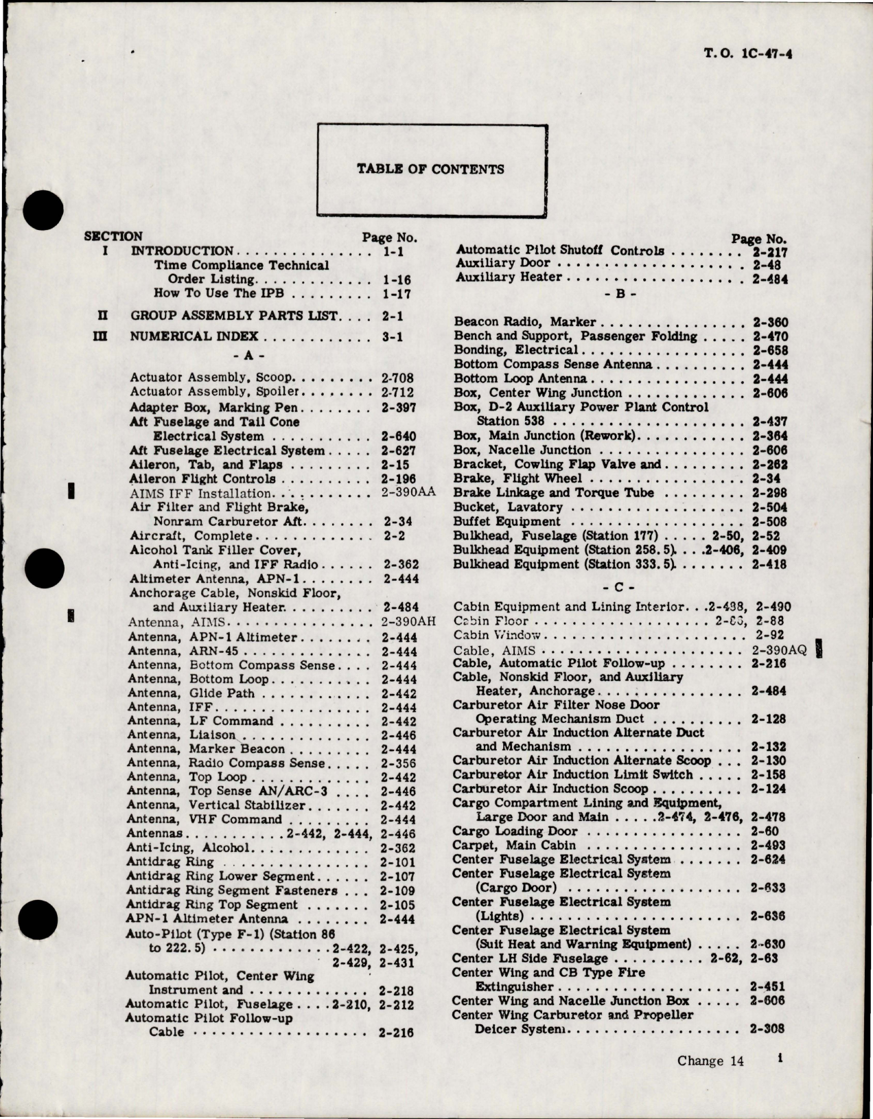 Sample page 7 from AirCorps Library document: Illustrated Parts Breakdown for C-47A, C-47B, C-47D, AC-47, EC-47, RC-47 C-117A and C-117B