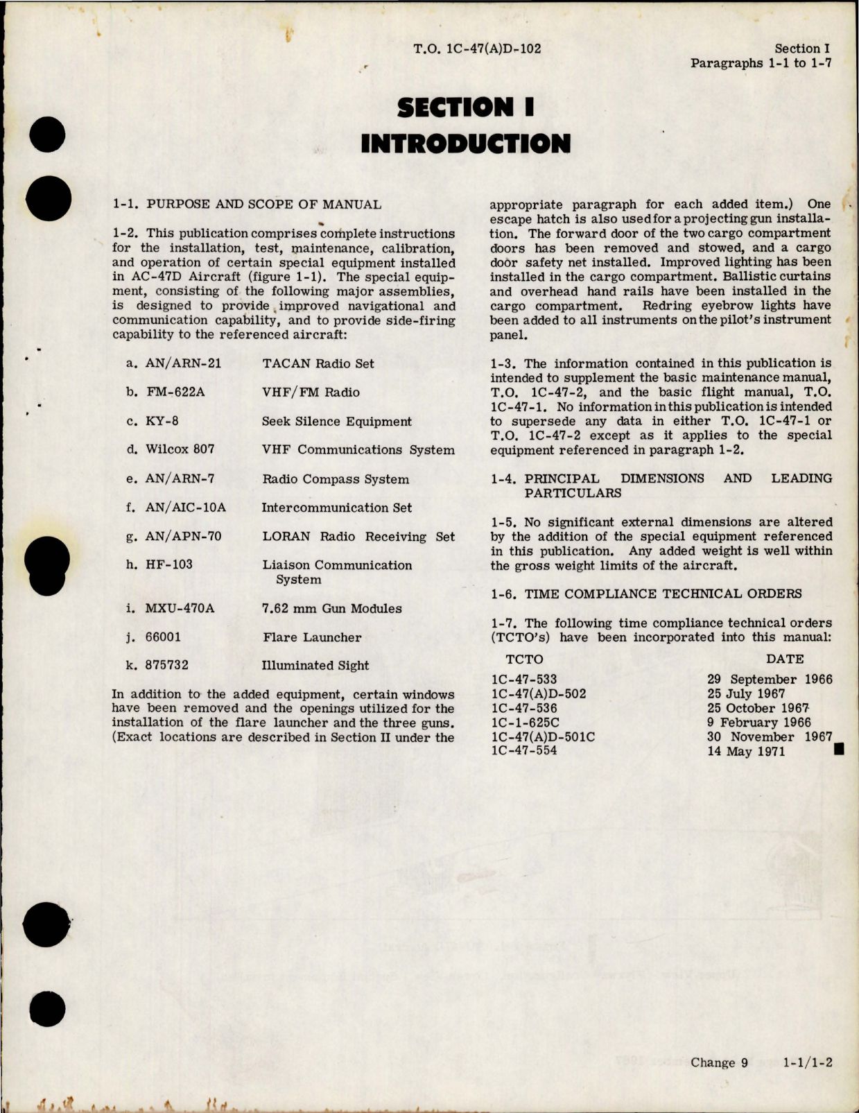 Sample page 7 from AirCorps Library document: Organizational Maintenance w Parts Breakdown for AC-47D