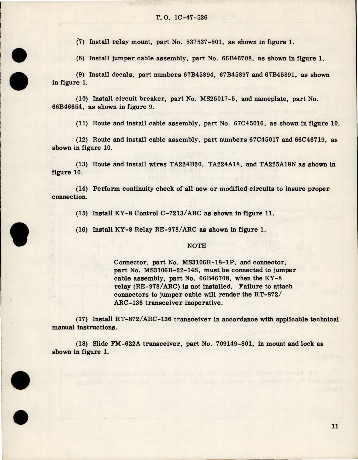 Sample page 7 from AirCorps Library document: Installation of Secure Speech Capability and FM-622A VHF/FM Radio System for C-47 Series