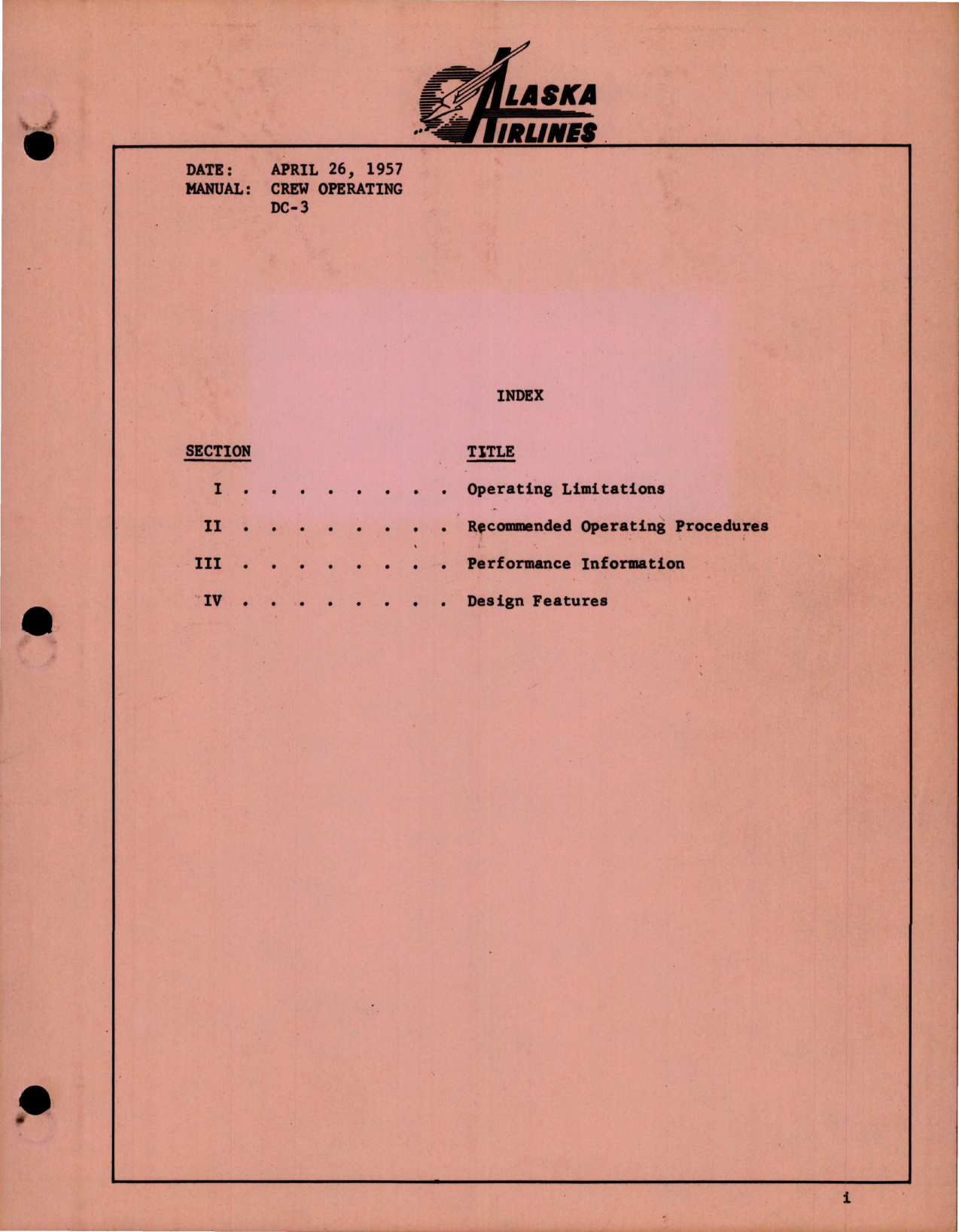 Sample page 1 from AirCorps Library document: Crew Operating for DC-3