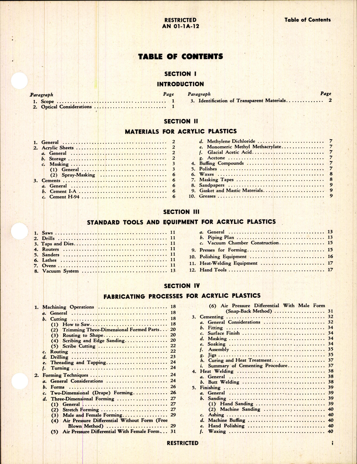 Sample page 3 from AirCorps Library document: Maintenance and Repair of Transparent Plastics