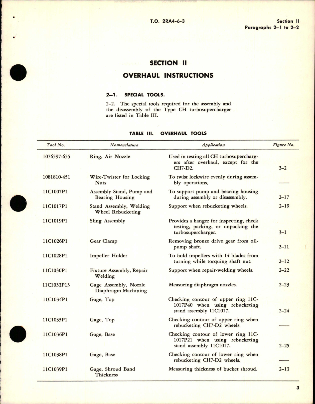 Sample page 7 from AirCorps Library document: Overhaul Instructions for Turbosuperchargers - Models 7S-CH5-A1, 7S-CH5-B1, 7S-CH7-B1, 7S-CH7-D2, and 7S-CH8-F1