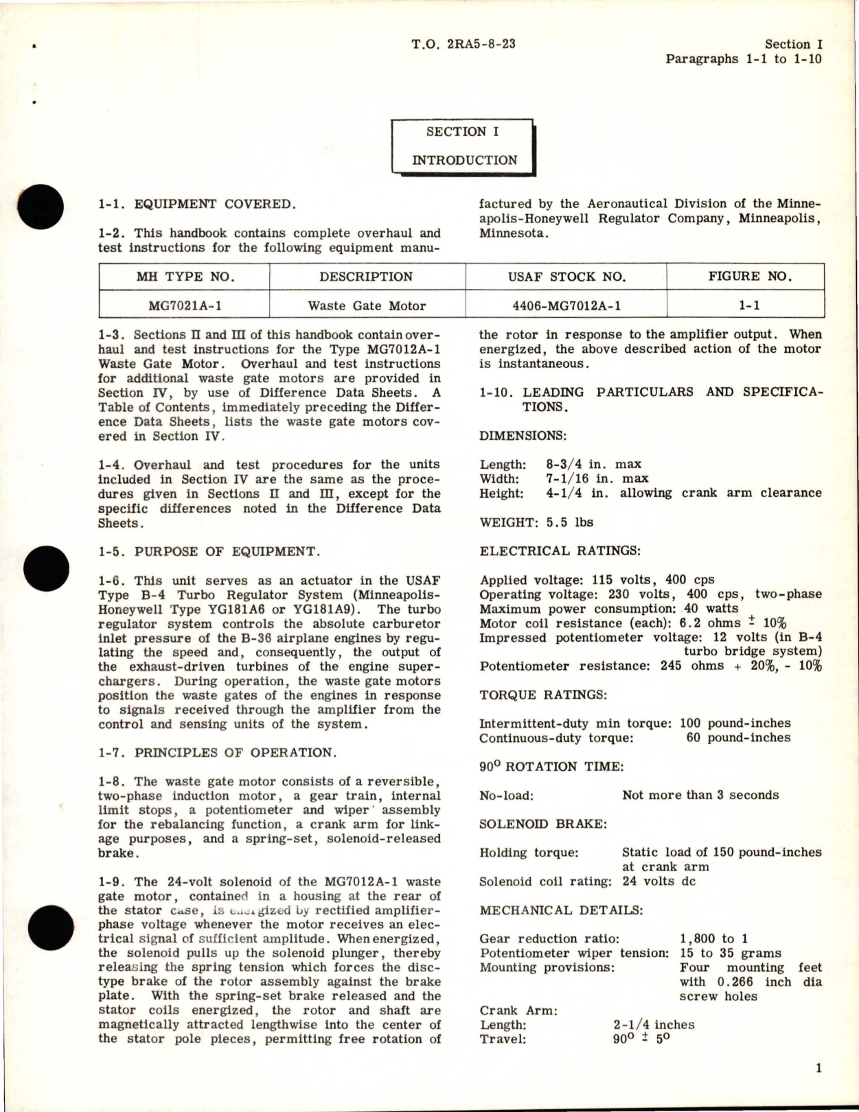 Sample page 5 from AirCorps Library document: Overhaul Instructions for Waste Gate Motors - MG7012A-1 and MG7012C-1