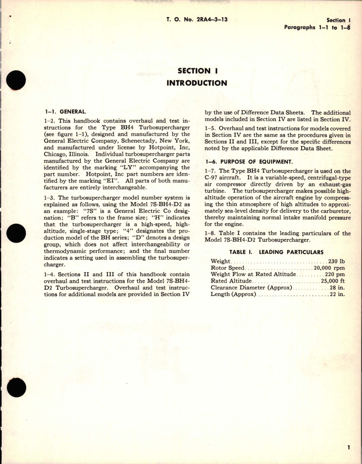 Sample page 7 from AirCorps Library document: Overhaul Instructions for Turbosupercharger - Models 7S-BH4-A1, 7S-BH4-B1, 7S-BH4-B2, and 7S-BH4-D2