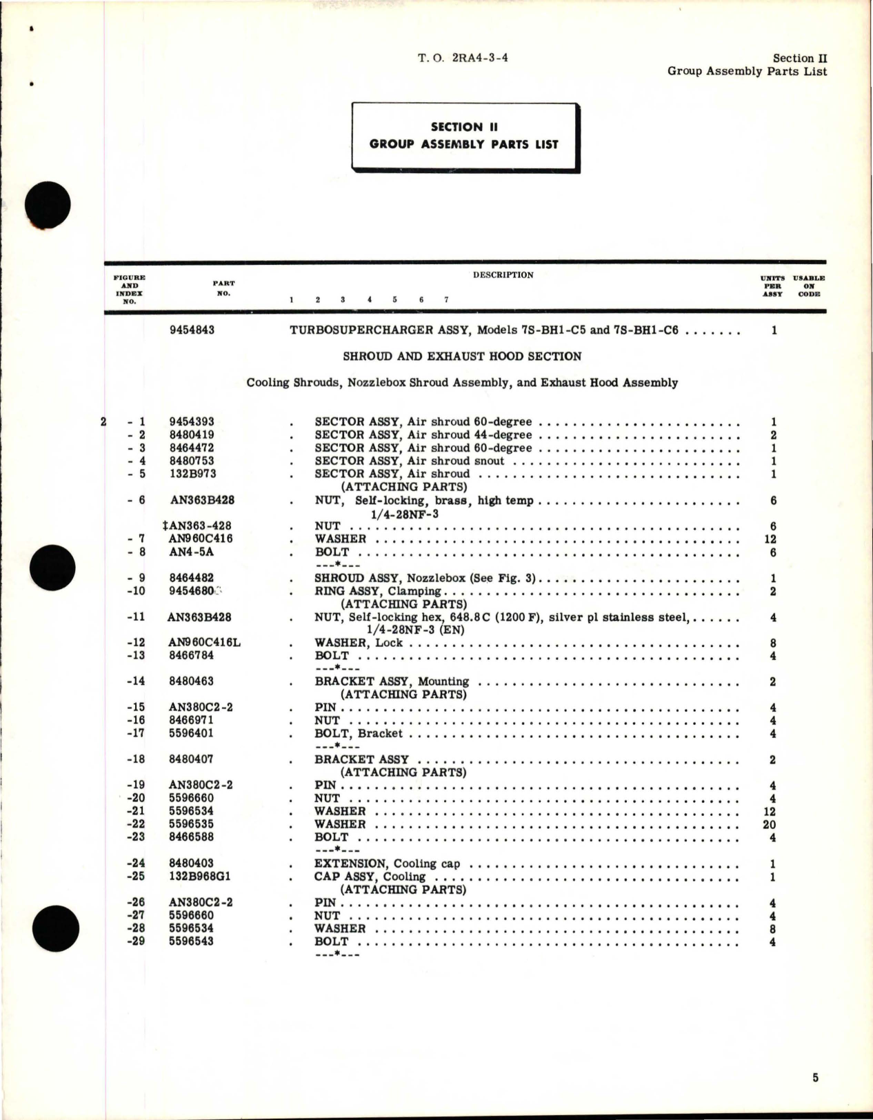 Sample page 7 from AirCorps Library document: Supplement to Illustrated Parts Breakdown for Turbosuperchargers - Models 7S-BH1-C5 and 7S-BH1-C6