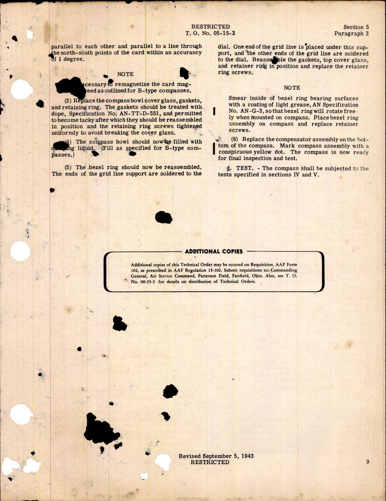 Sample page 7 from AirCorps Library document: Instructions for Magnetic Type Compasses B-12, B-16 & B-17