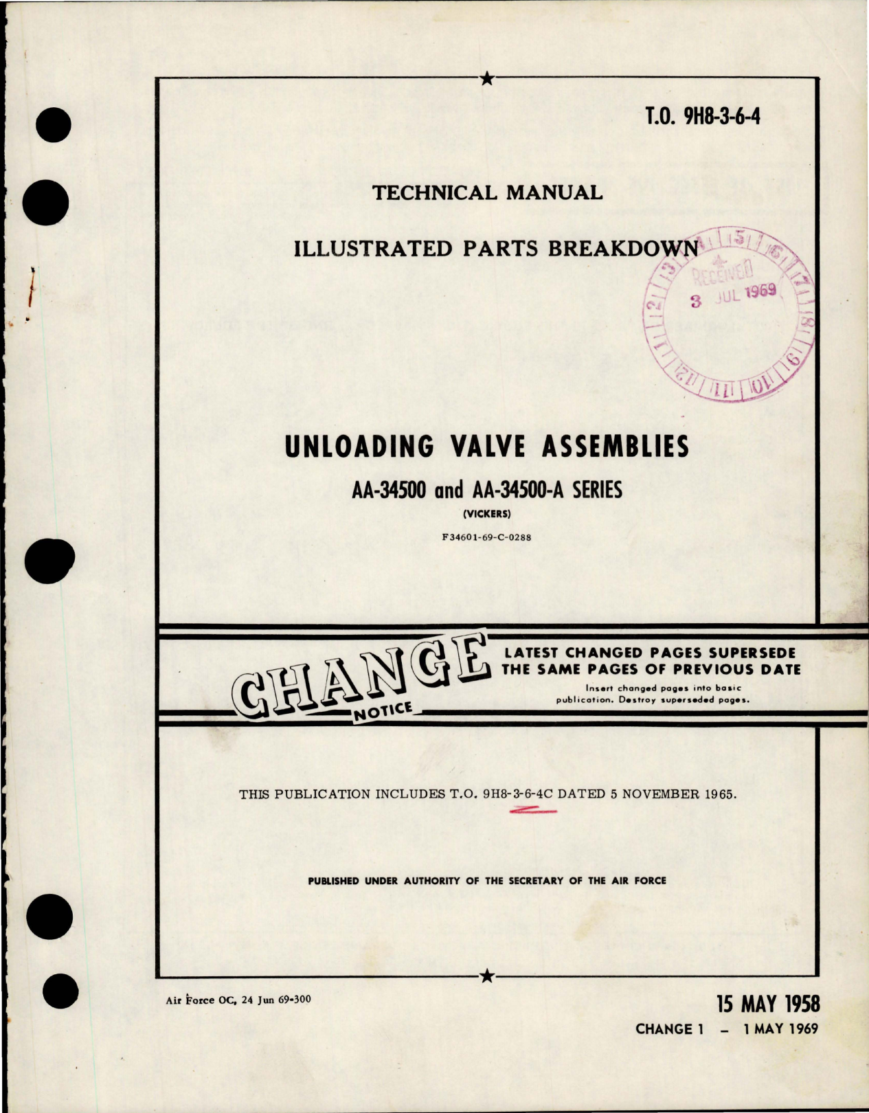 Sample page 1 from AirCorps Library document: Illustrates Parts Breakdown for Unloading Valve Assemblies  - AA-34500 and AA-34500-A Series