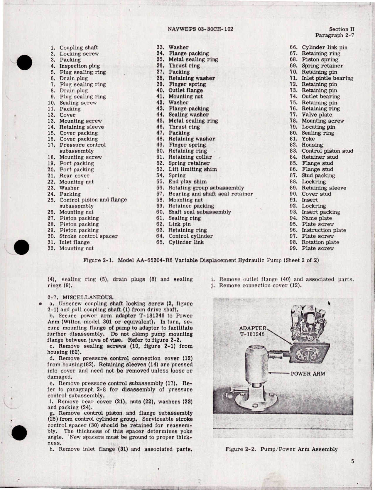 Sample page 7 from AirCorps Library document: Overhaul Instructions for Hydraulic Pump Assembly