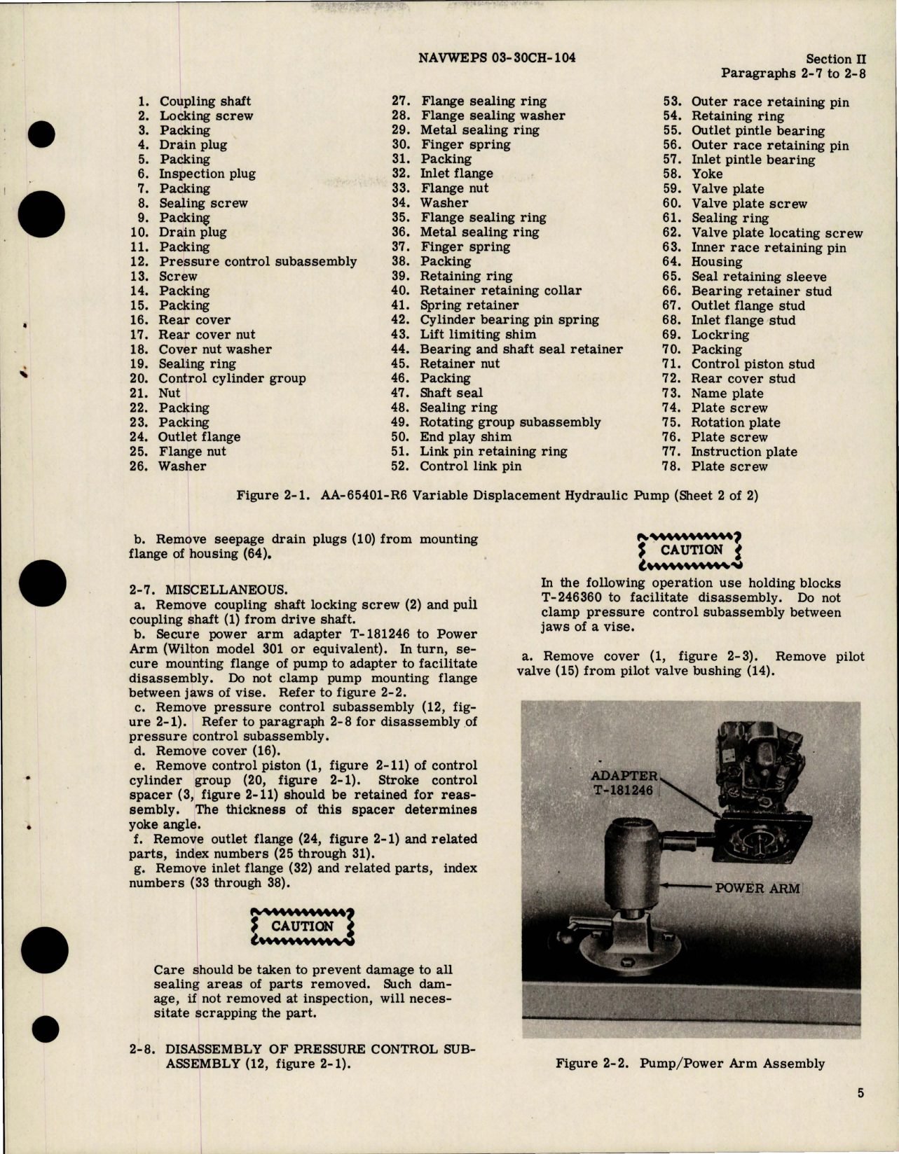 Sample page 9 from AirCorps Library document: Overhaul Instructions for Hydraulic Pump Assembly - Models AA-60401-R6 and AA-65401-R6 