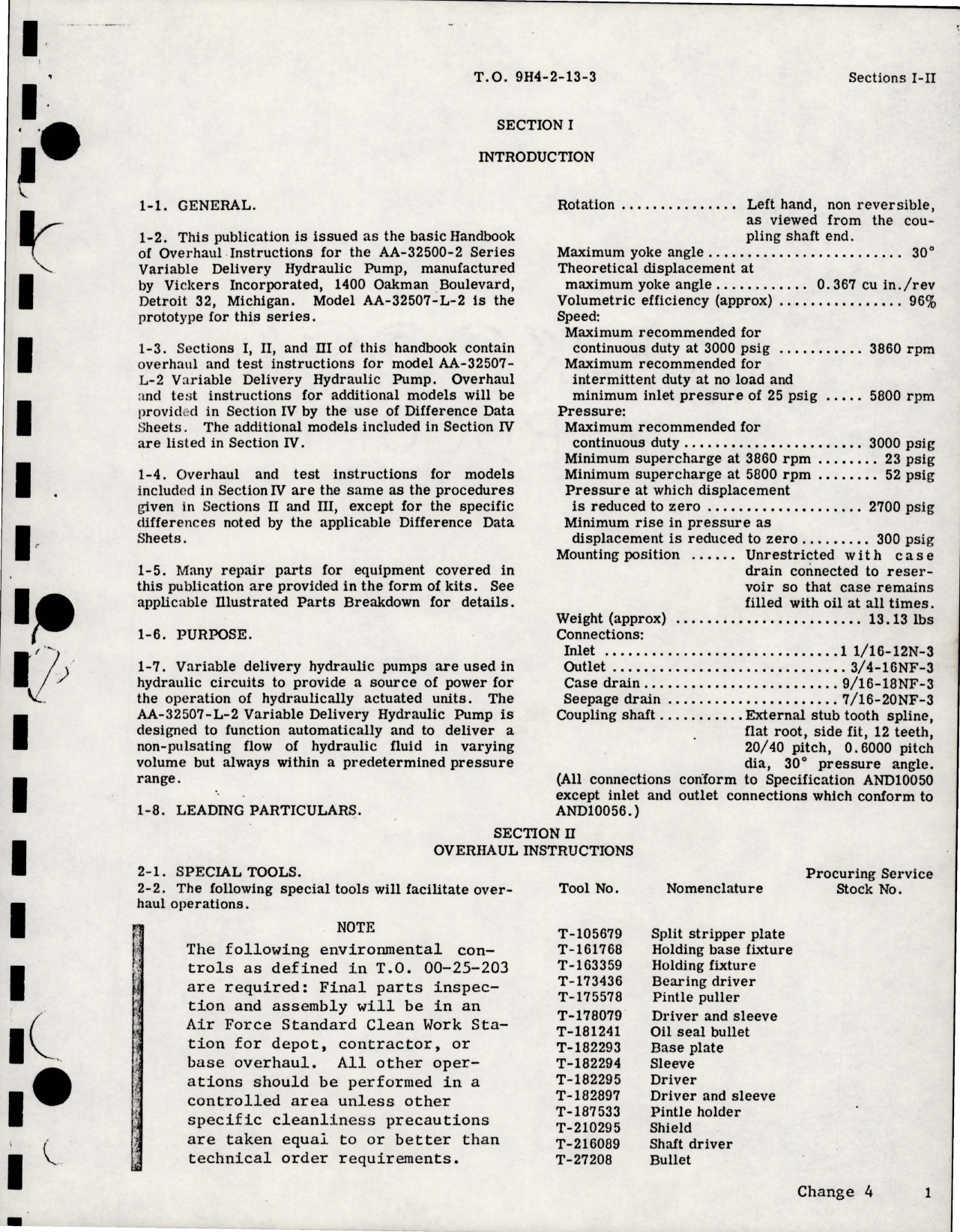 Sample page 5 from AirCorps Library document: Overhaul Instructions for Variable Delivery Hydraulic Pump - AA-32500-2 Series 