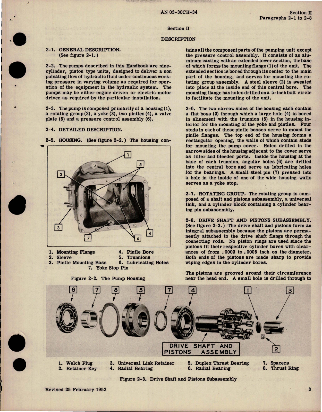 Sample page 7 from AirCorps Library document: Service and Overhaul Instructions with Parts Catalog for Variable Delivery Pump 