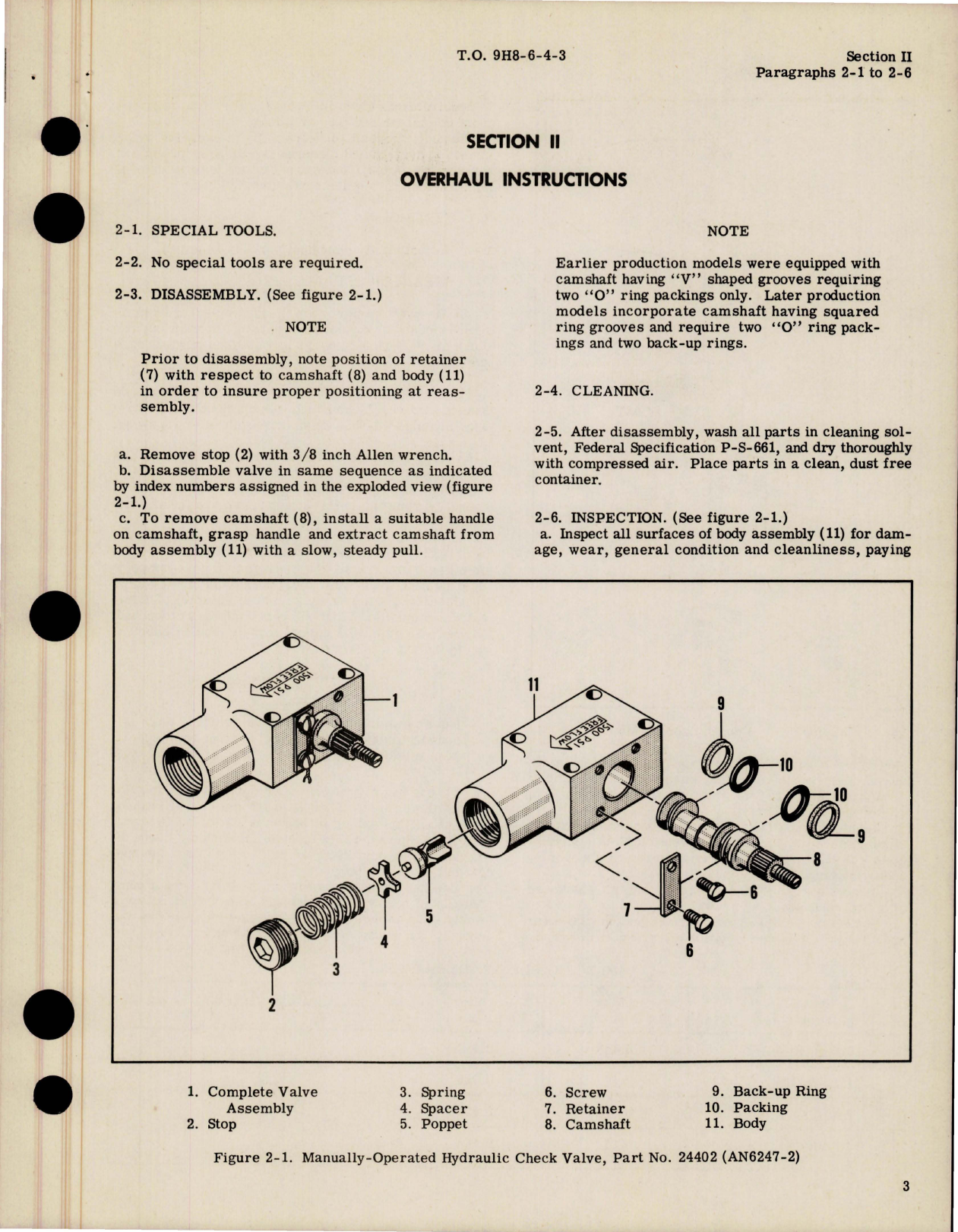 Sample page 5 from AirCorps Library document: Overhaul Instructions for Manually Operated Hydraulic Check Valves 