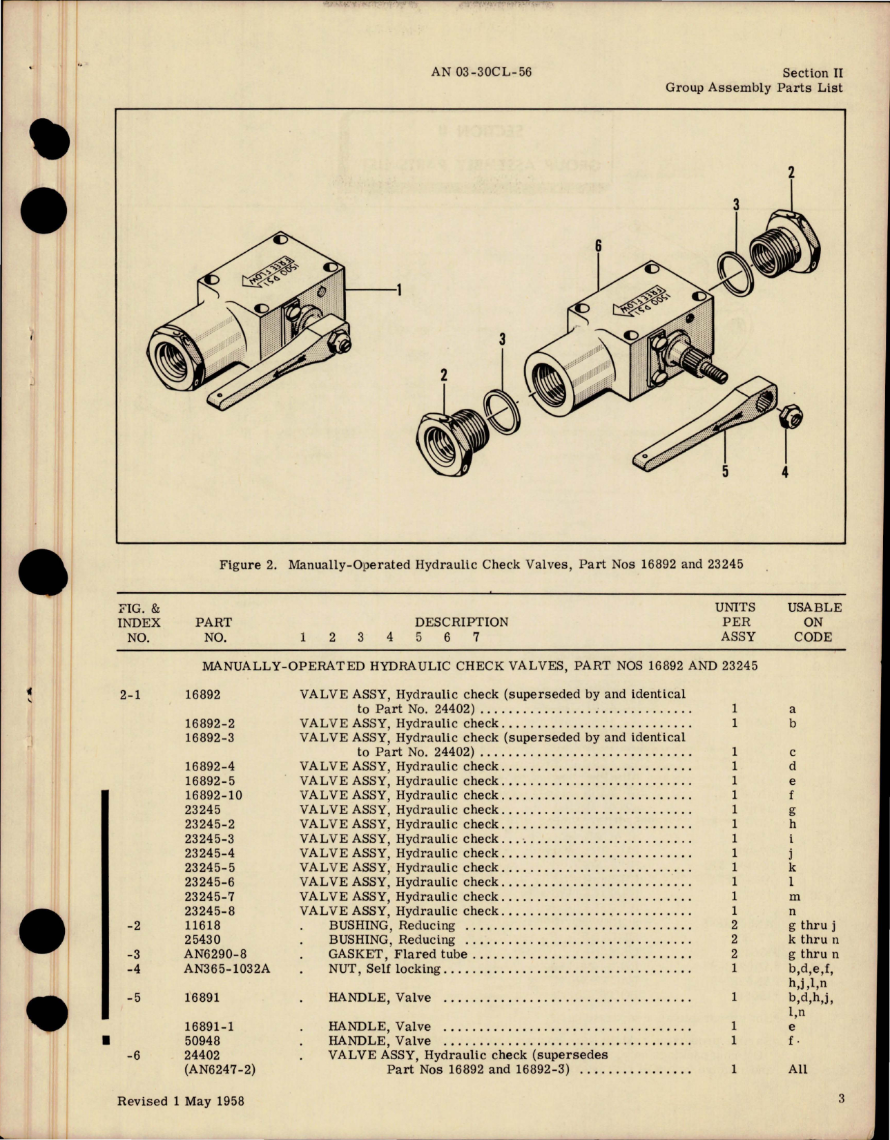 Sample page 5 from AirCorps Library document: Illustrated Parts Breakdown for Manually Operated Hydraulic Check Valves