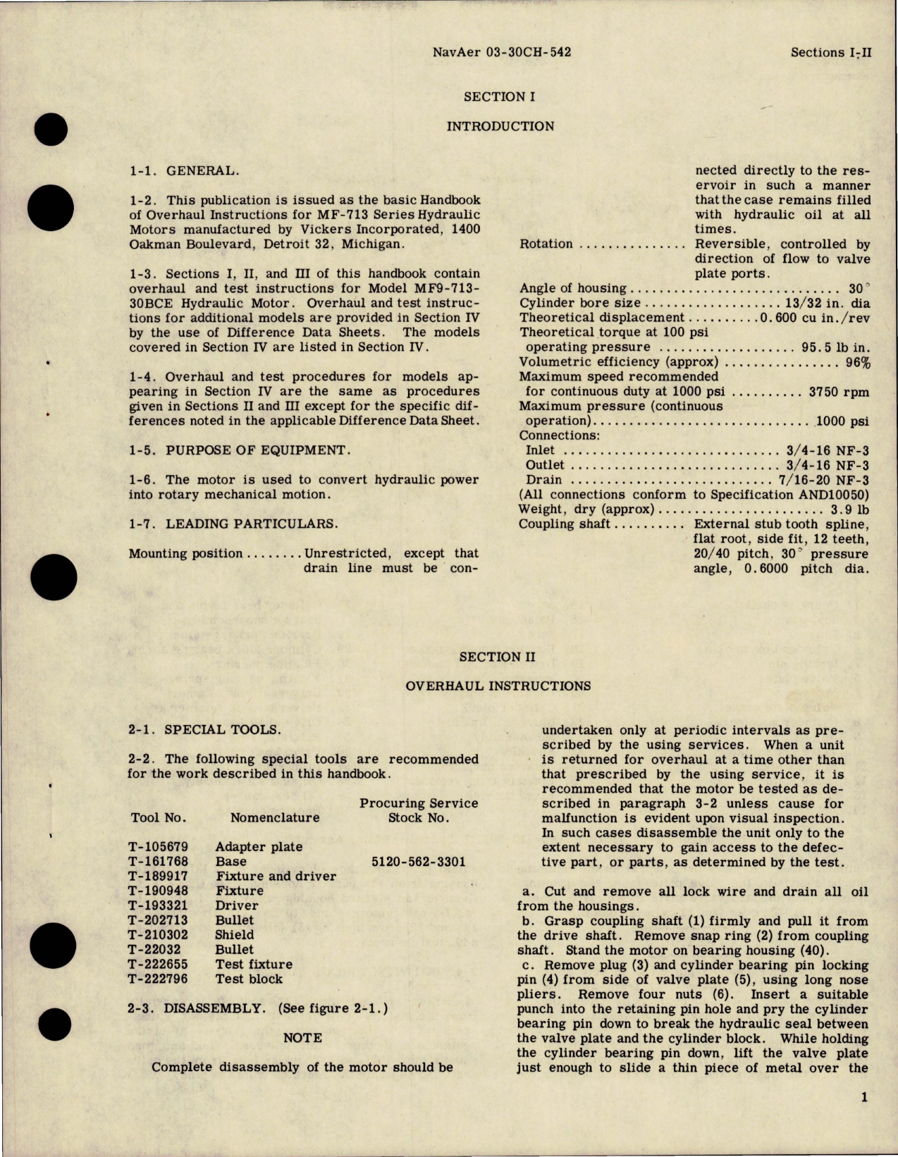 Sample page 5 from AirCorps Library document: Overhaul Instructions for Hydraulic Motor Assemblies
