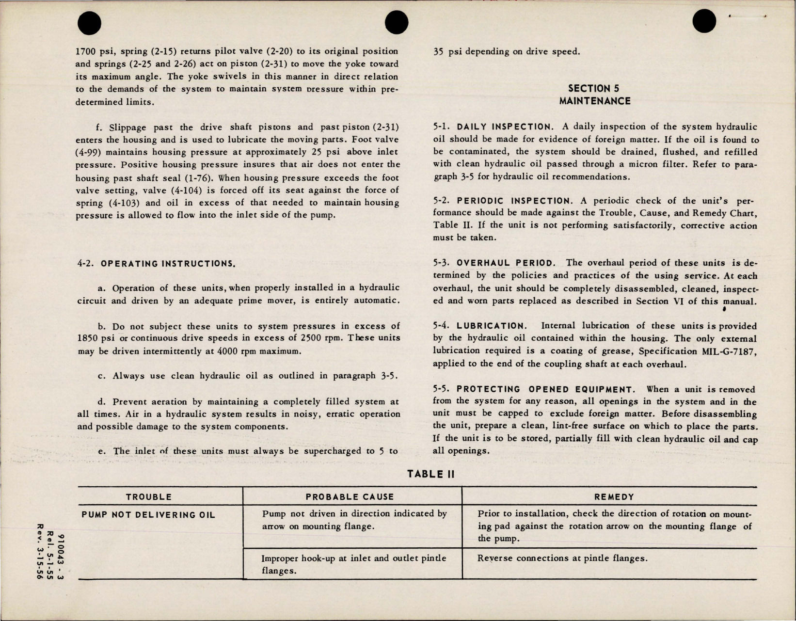 Sample page 5 from AirCorps Library document: Overhaul Instructions for Variable Displacement Pumps - AA-20510 Series