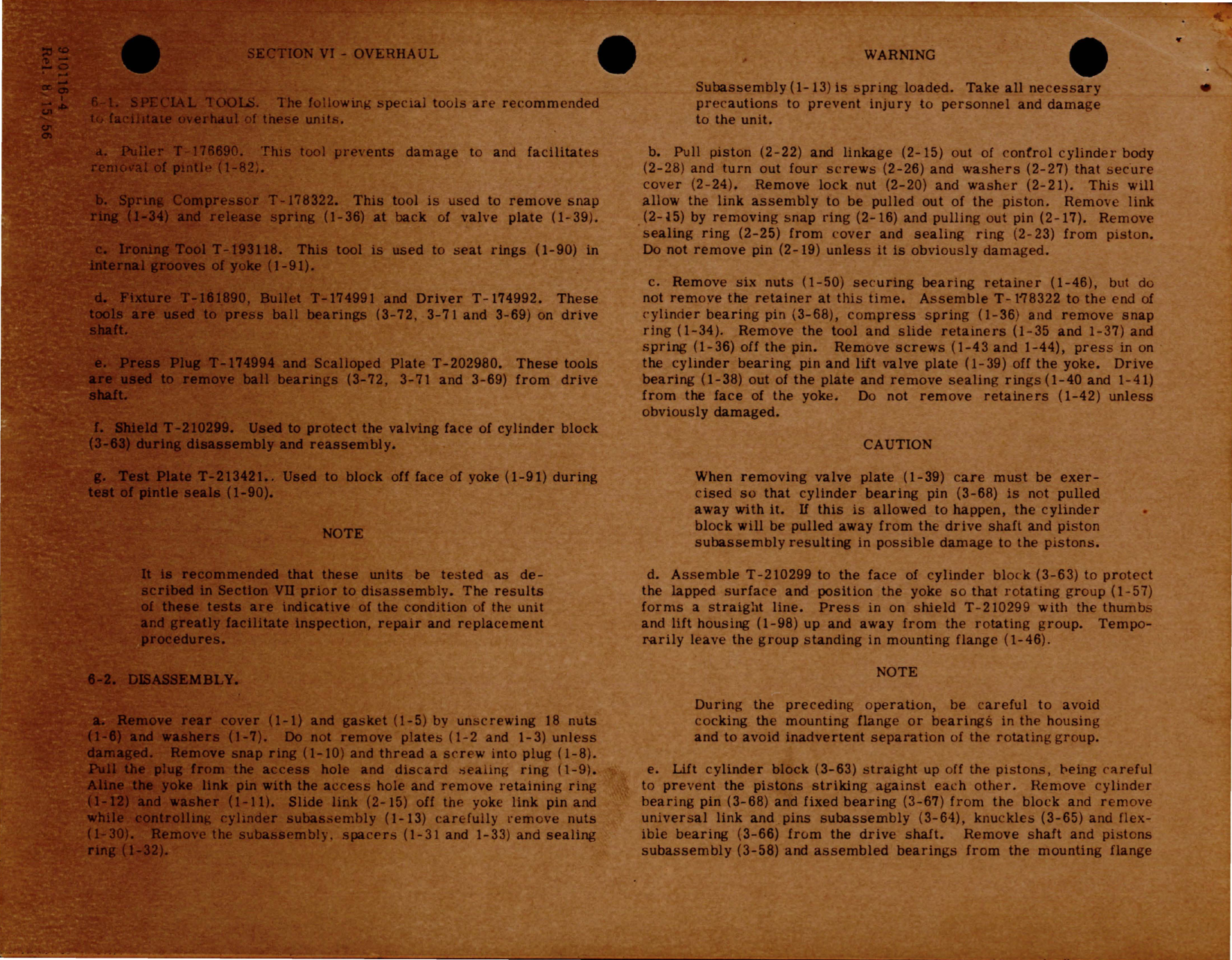 Sample page 5 from AirCorps Library document: Overhaul Instructions for Variable Displacement Pumps - AA-35005 Series 