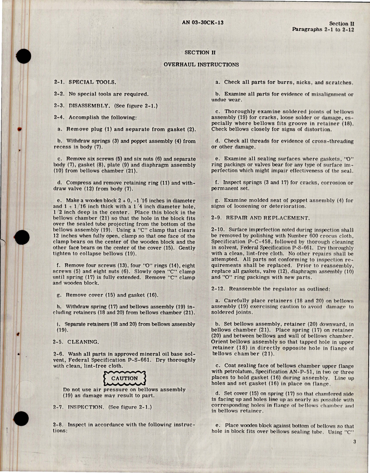 Sample page 5 from AirCorps Library document: Overhaul Instructions for Air Pressure Regulator
