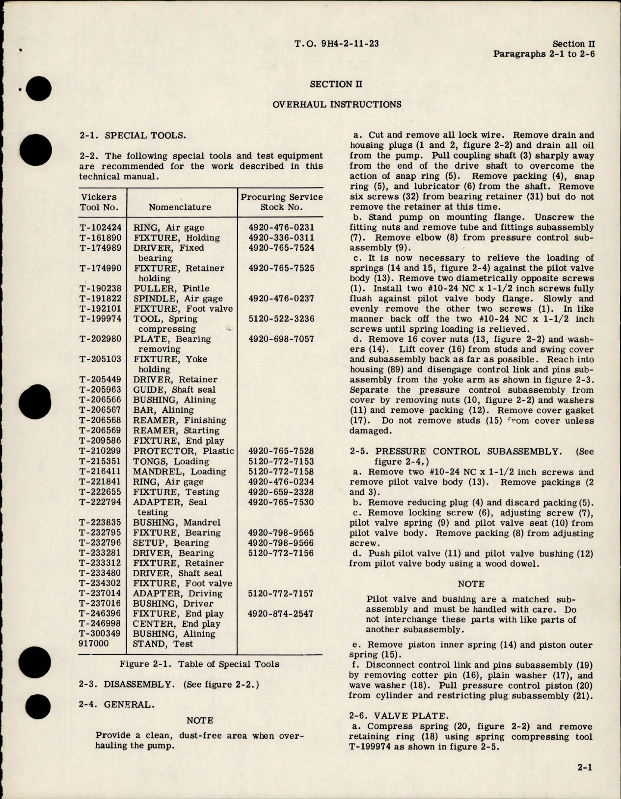 Sample page 7 from AirCorps Library document: Overhaul Instructions for Variable Displacement Hydraulic Pump - AA-20510 Series 